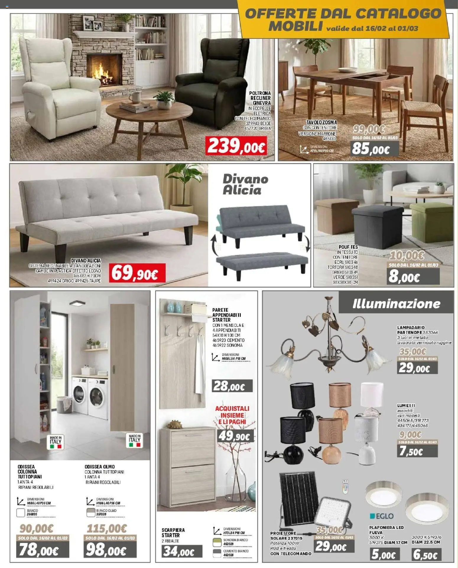Volantino Orizzonte del 12.02.2026 | Pagina: 10 | Prodotti: Contenitore, Divano, Poltrona, Appendiabiti