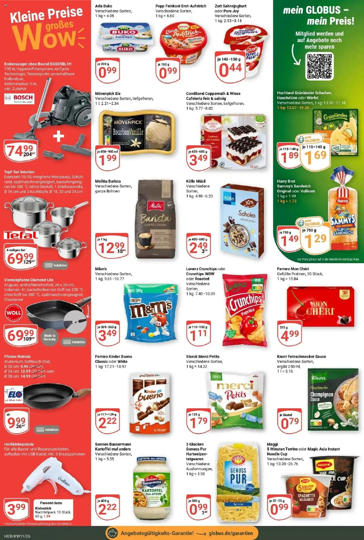 Globus prospekt Hermsdorf	 – gültig ab 09.03.2026 | Seite: 2 | Produkte: M&M's, Knorr, Movenpick eis, Paprika