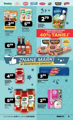 Netto gazetka - Spożywcza od 03.07.2025 | Strona: 9 | Produkty: Sos tao tao, Tuńczyk, Ryż, Sałatka