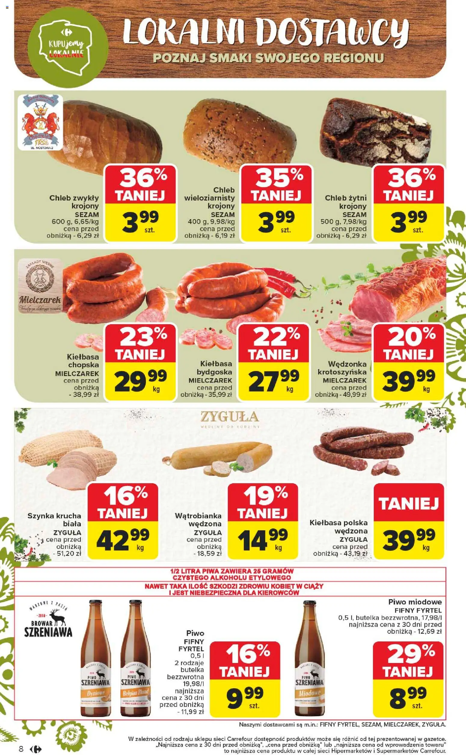 Carrefour Gazetka - Poznań Zmieniliśmy się dla Ciebie od 27.10.2025 | Strona: 10 | Produkty: Chleb żytni, Szynka, Wędliny, Sezam