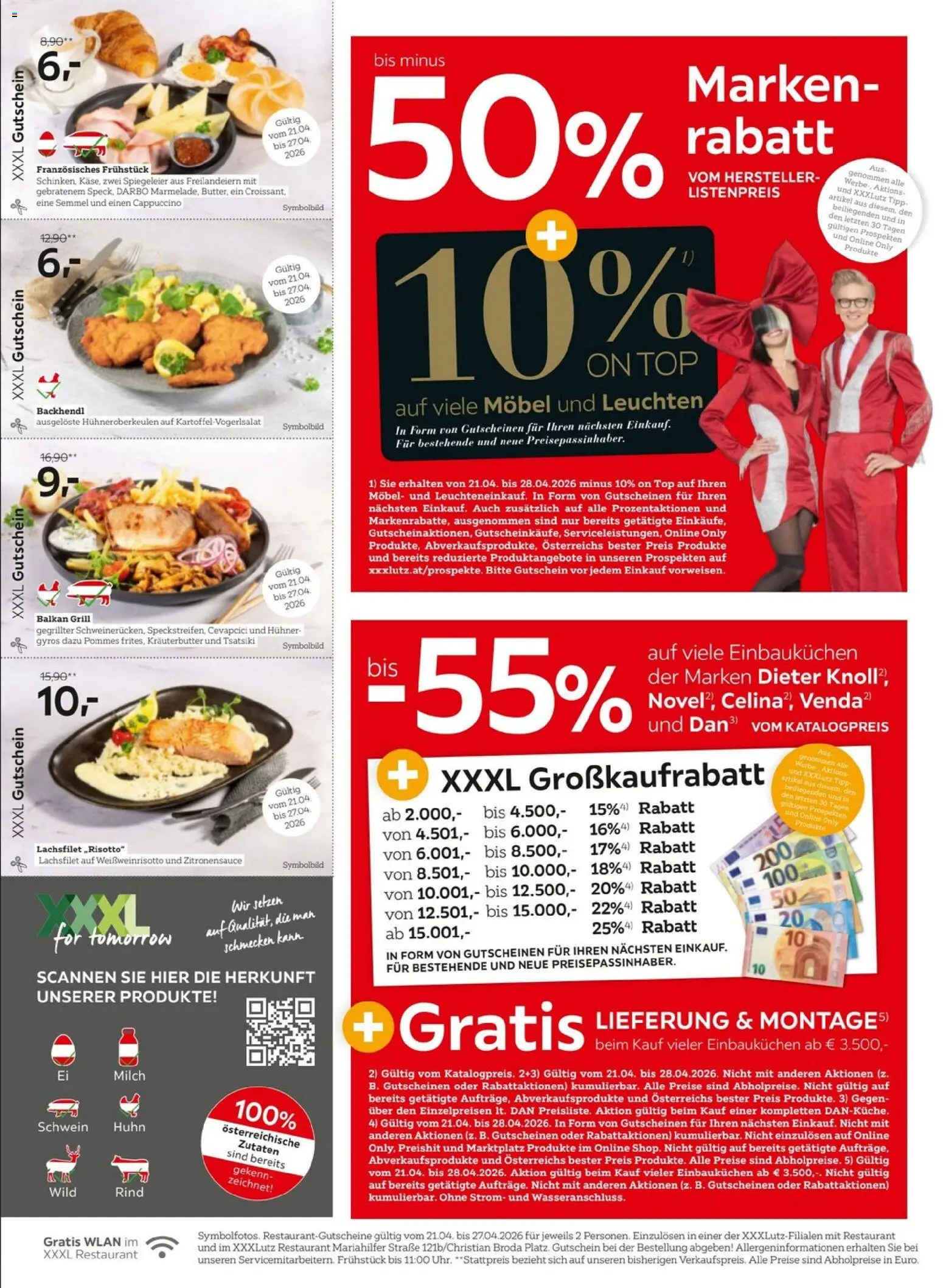 XXXLutz Prospekt aktuell gültig ab 21.04.2026 | Seite: 2 | Produkte: Grill, Milch