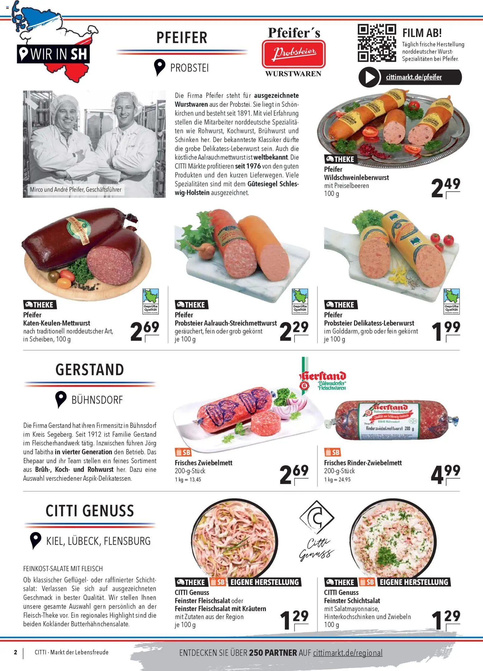 CITTI Markt Wir in Schleswig-Holstein – gültig ab 19.11.2025 | Seite: 2 | Produkte: Theke, Zwiebeln, Wurst, Schinken