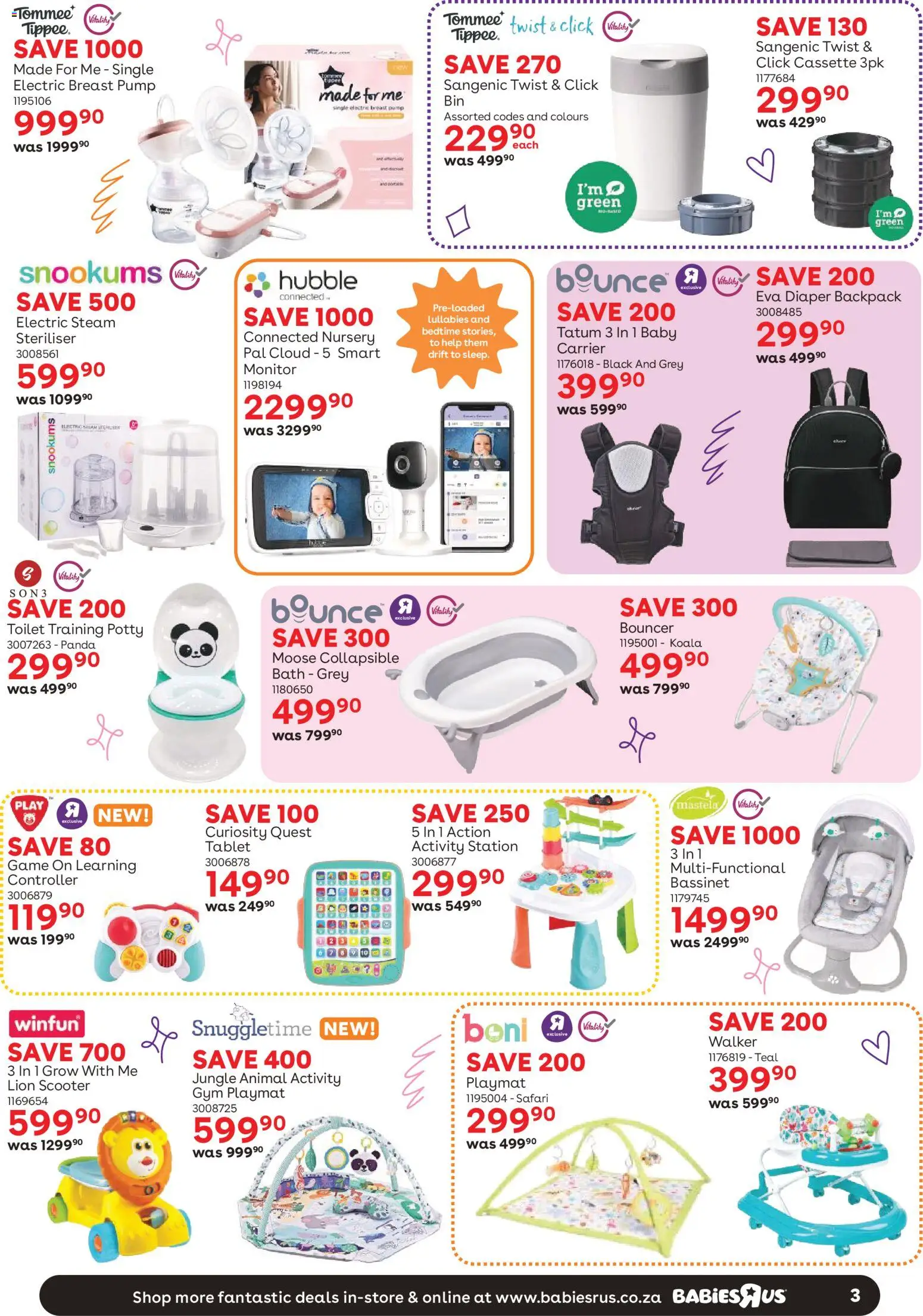 New Toys R Us catalogue – valid from 28.11.2025 | Page: 3 | Products: Tablet, Backpack, Toilet, Bath
