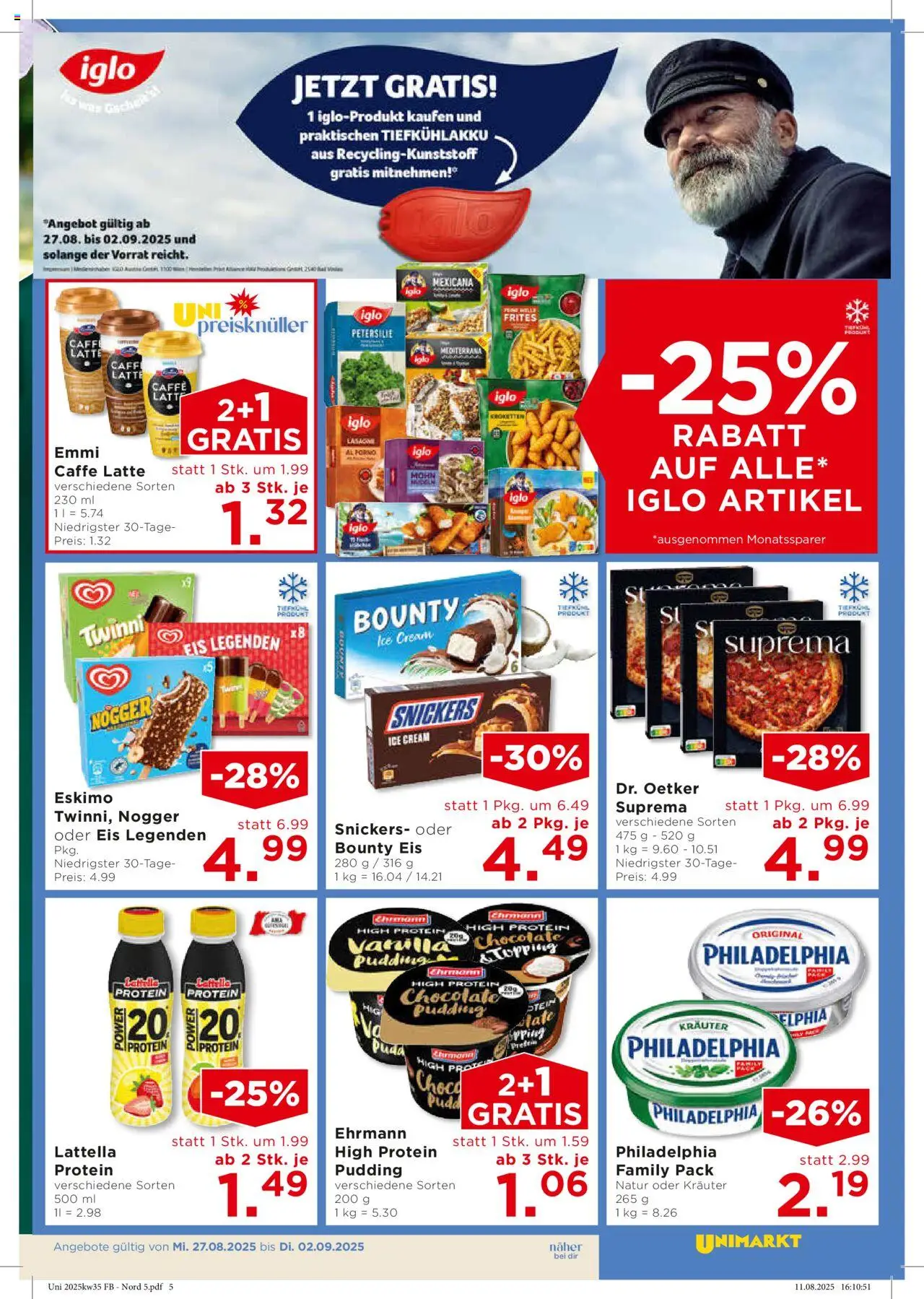 Unimarkt Süd gültig ab 27.08.2025 | Seite: 5 | Produkte: Eis, Petersilie
