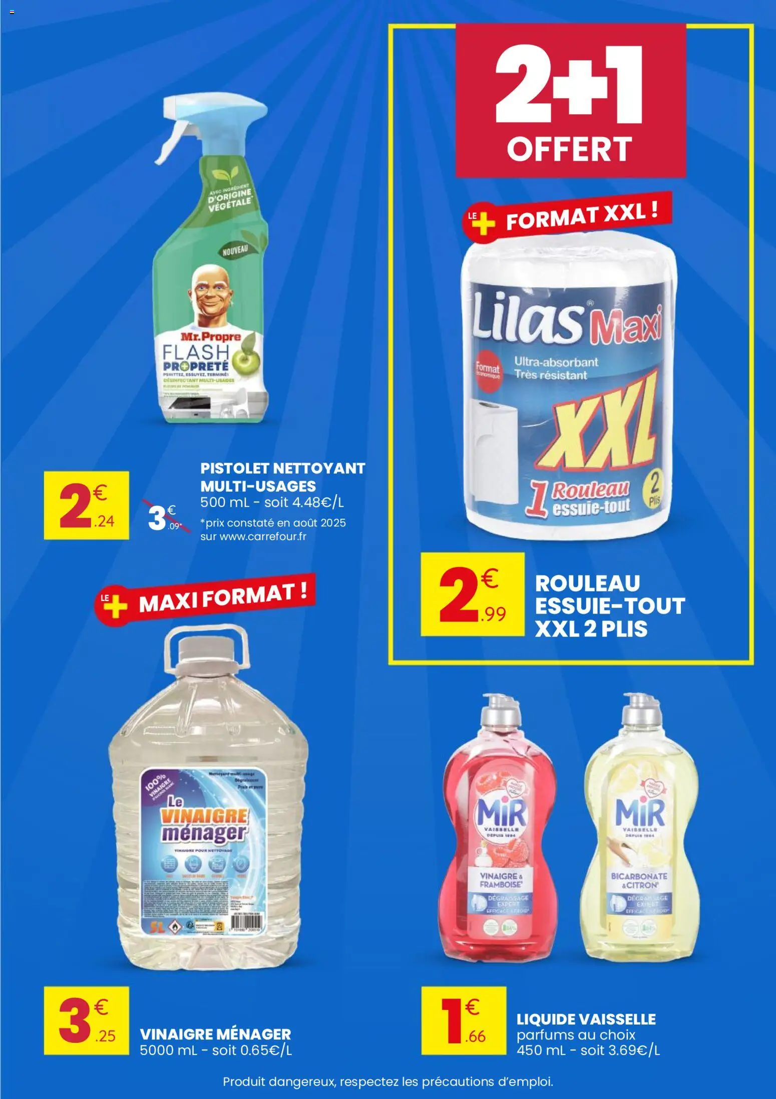 {H1} | Page: 8 | Produits: Framboise, Liquide vaisselle, Rouleau, Vinaigre