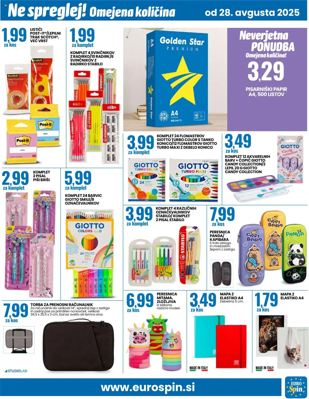 Eurospin katalog │ velja od 28.08.2025 | Stran: 15 | Izdelki: Racunalnik, Kos, Peresnica, Pas