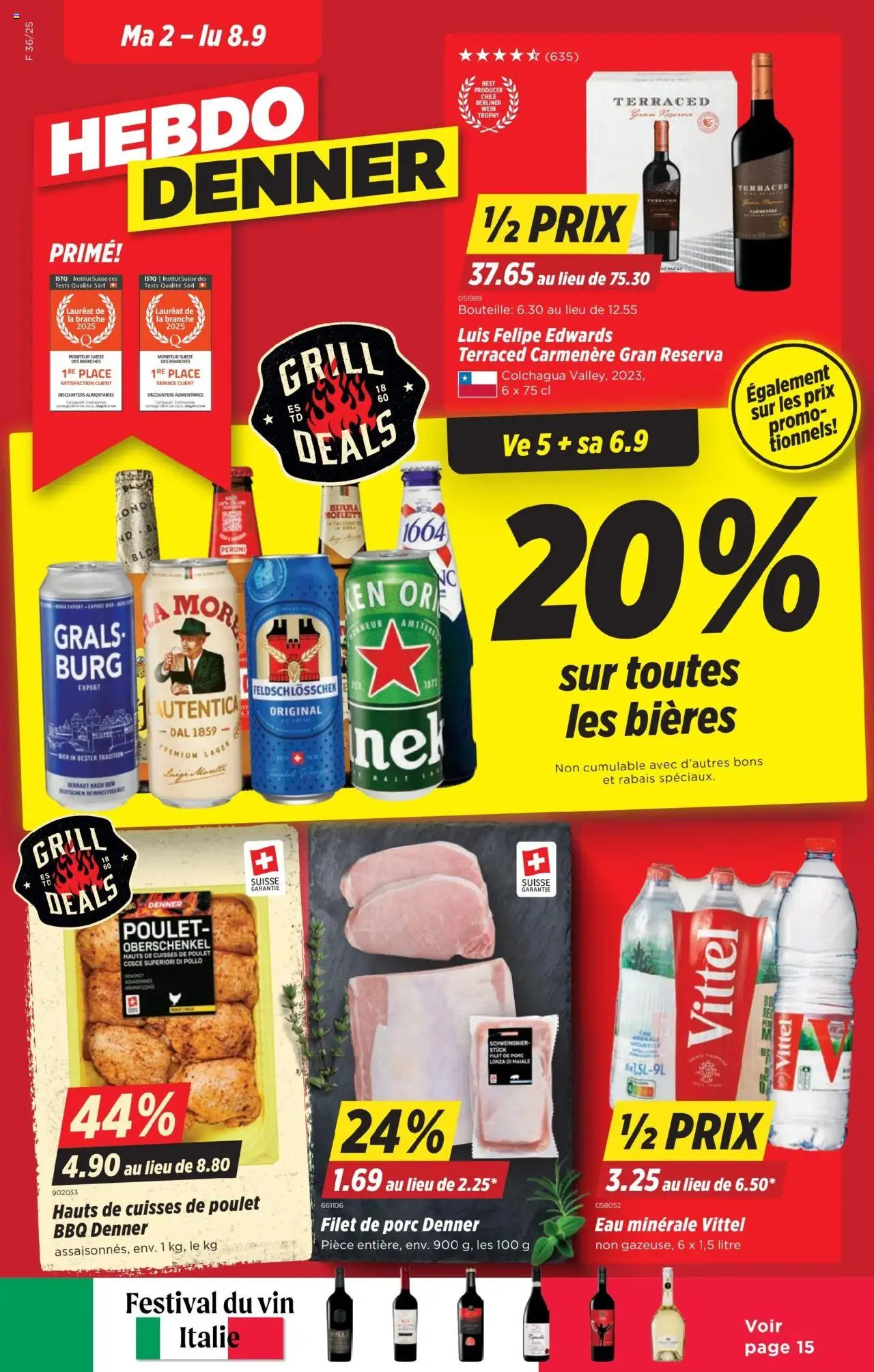 Denner Aktionen FR ab 02.09.2025 | Seite: 1 | Produkte: Wein, Bier, Grill