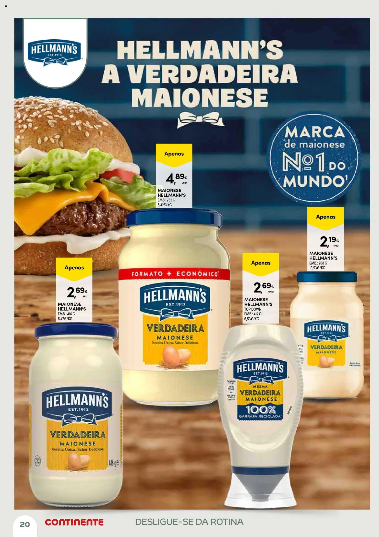 Continente Açores Momentos de pausa │ válido de 21.04.2026 | Página: 20 | Produtos: Top, Maionese