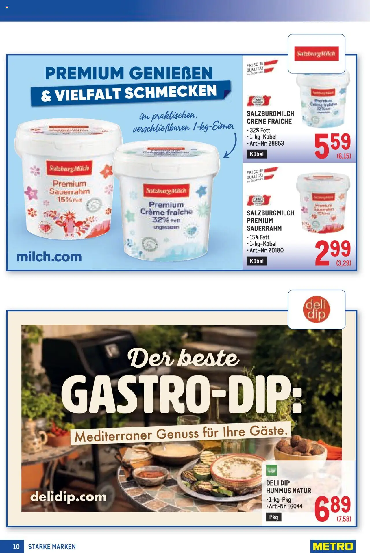 Metro  Starke Marken gültig ab 18.09.2025 | Seite: 10 | Produkte: Creme, Sauerrahm