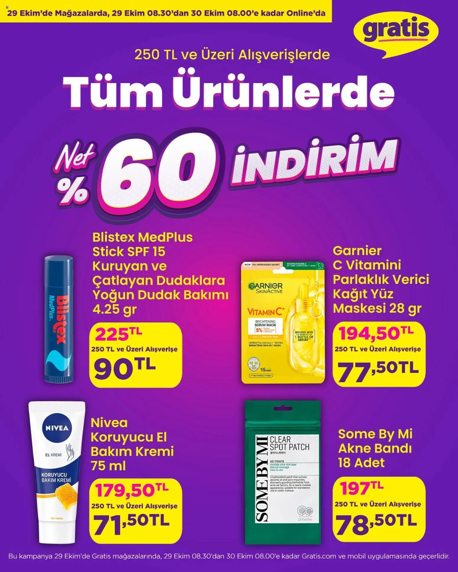 Gratis Tüm Ürünlerde NET %60 İNDİRİM  - 29.10.2025 tarihinden itibaren geçerlidir | Sayfa: 5 | Ürünler: El kremi