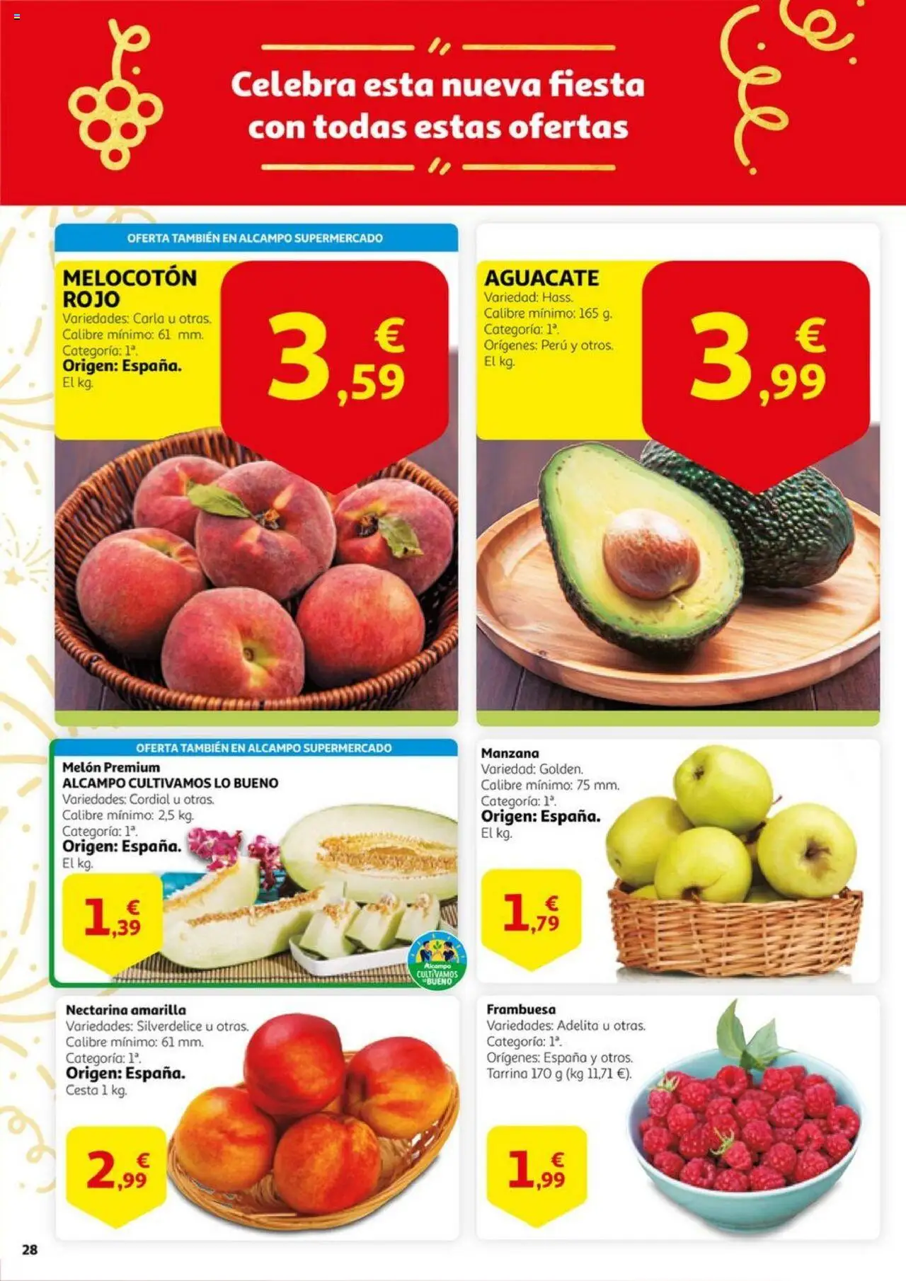 Alcampo - HG Unificado Nacional  │ válido desde el 03.06.2025 | Página: 28 | Productos: Φορτιστής, Manzana, Apple, Cesta