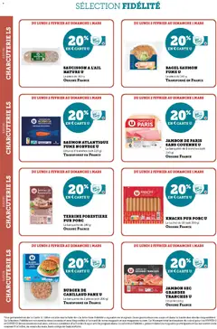 Super U - Prévisualisation de Super U - Ma sélection Carte U février valide à partir de 02.02.2026 | Page: 2 | Produits: Saucisson, Saumon fumé, Porc, Saumon