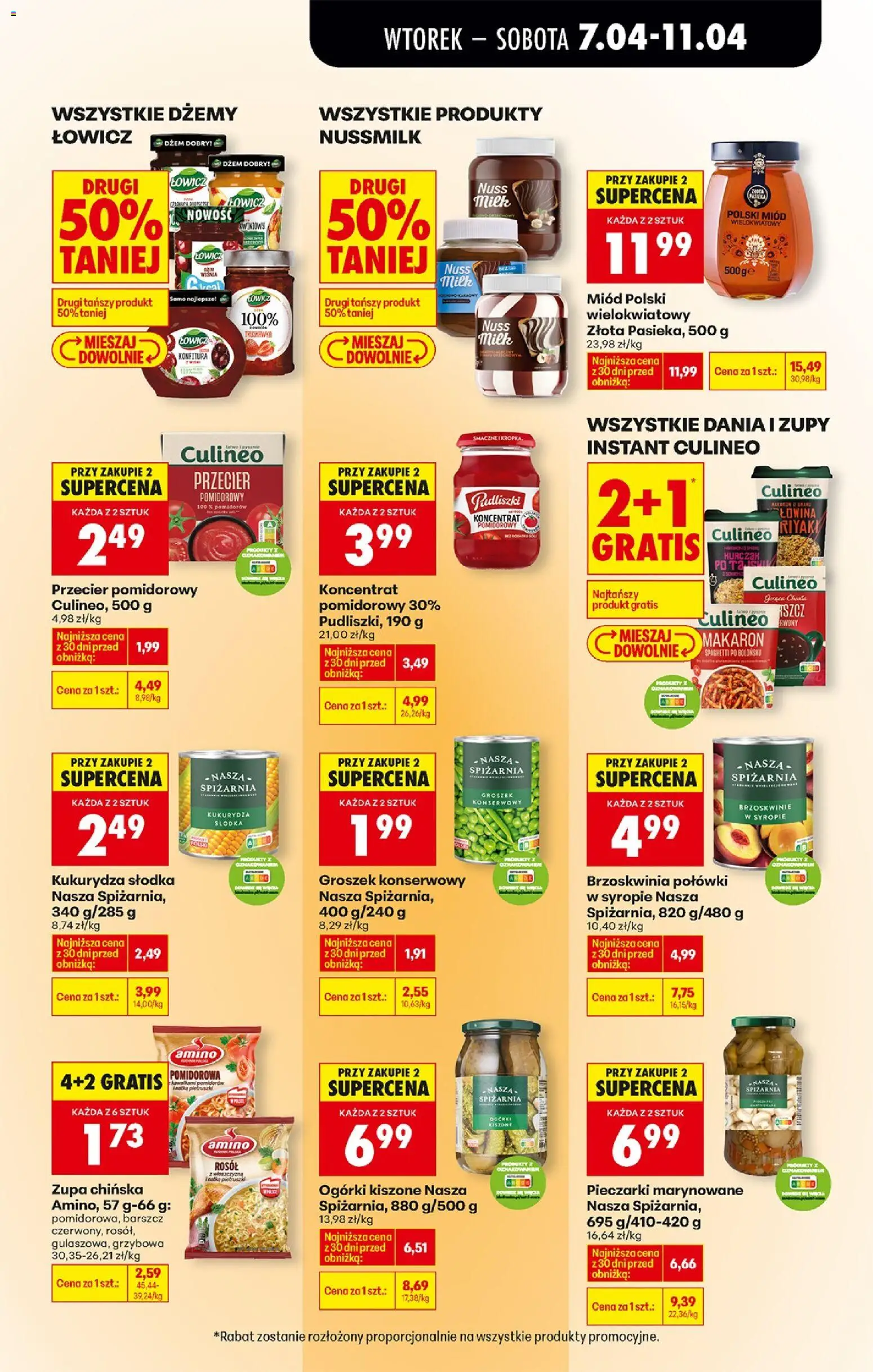 Biedronka gazetka od wtorku od 07.04.2026 | Strona: 49 | Produkty: Przecier pomidorowy, Kukurydza słodka, Brzoskwinie, Ogórki