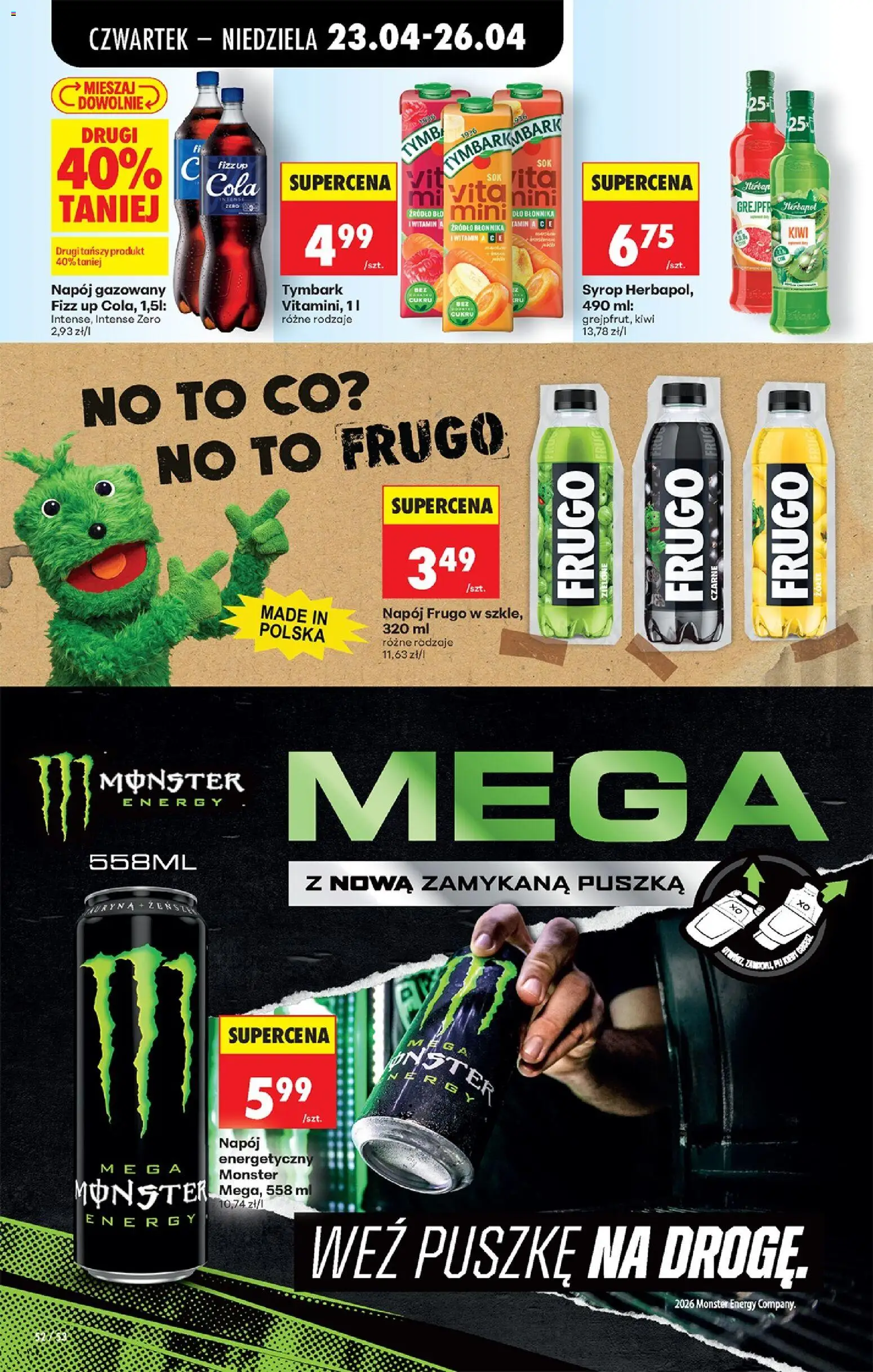 Biedronka gazetka od czwartku od 23.04.2026 | Strona: 74 | Produkty: Syrop, Kiwi