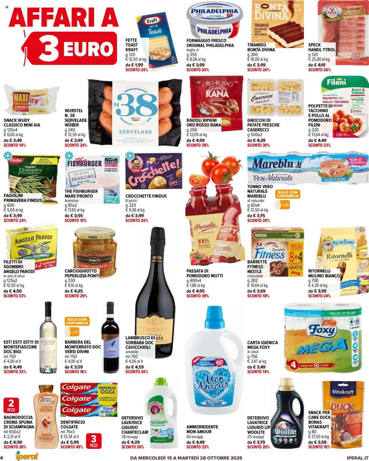 Volantino Iperal del 15.10.2025 | Pagina: 4 | Prodotti: Crema, Branzino, The, Polpette