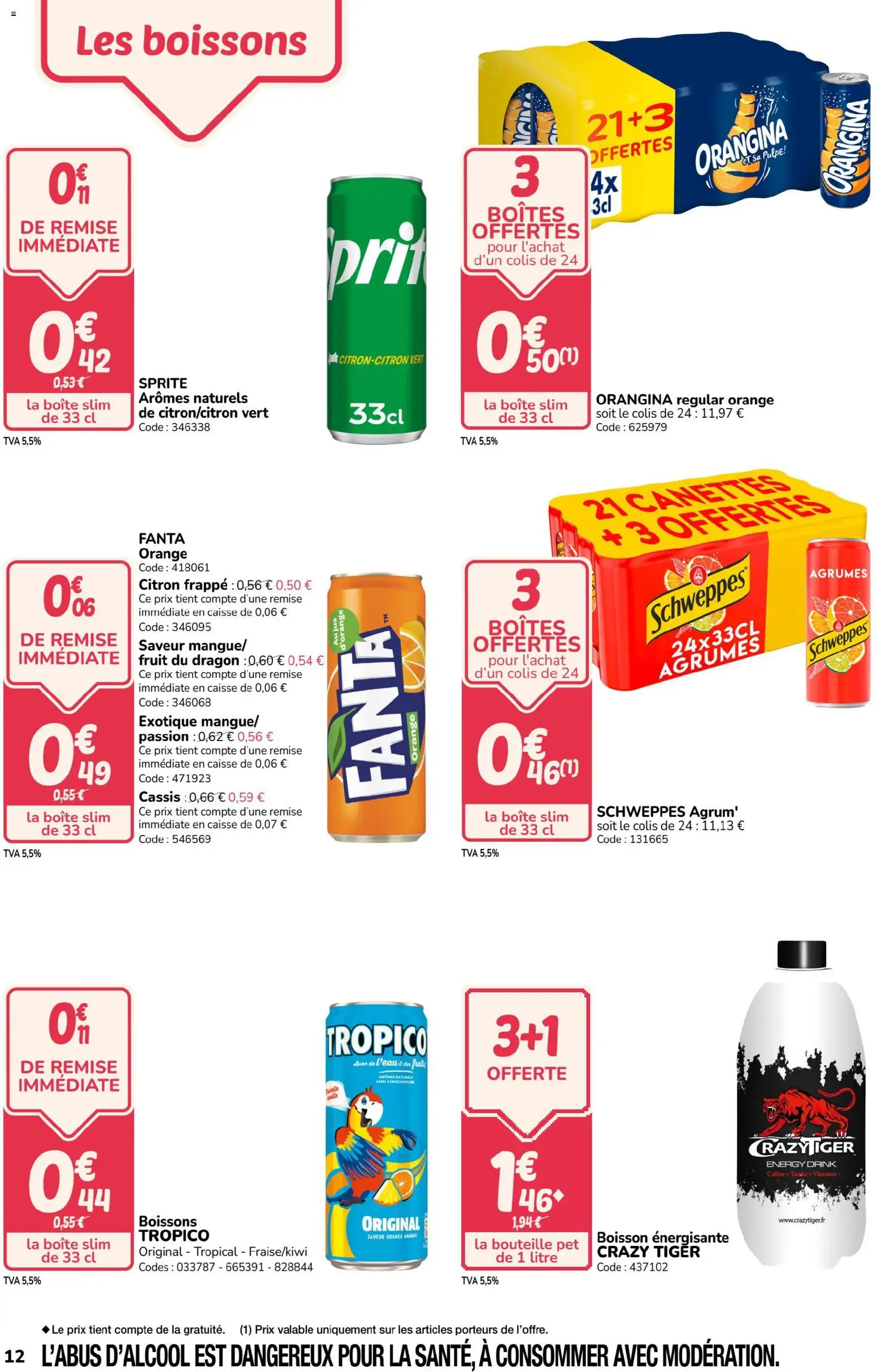 {H1} | Page: 12 | Produits: Citron, Orange, Crazy Tiger, Ananas