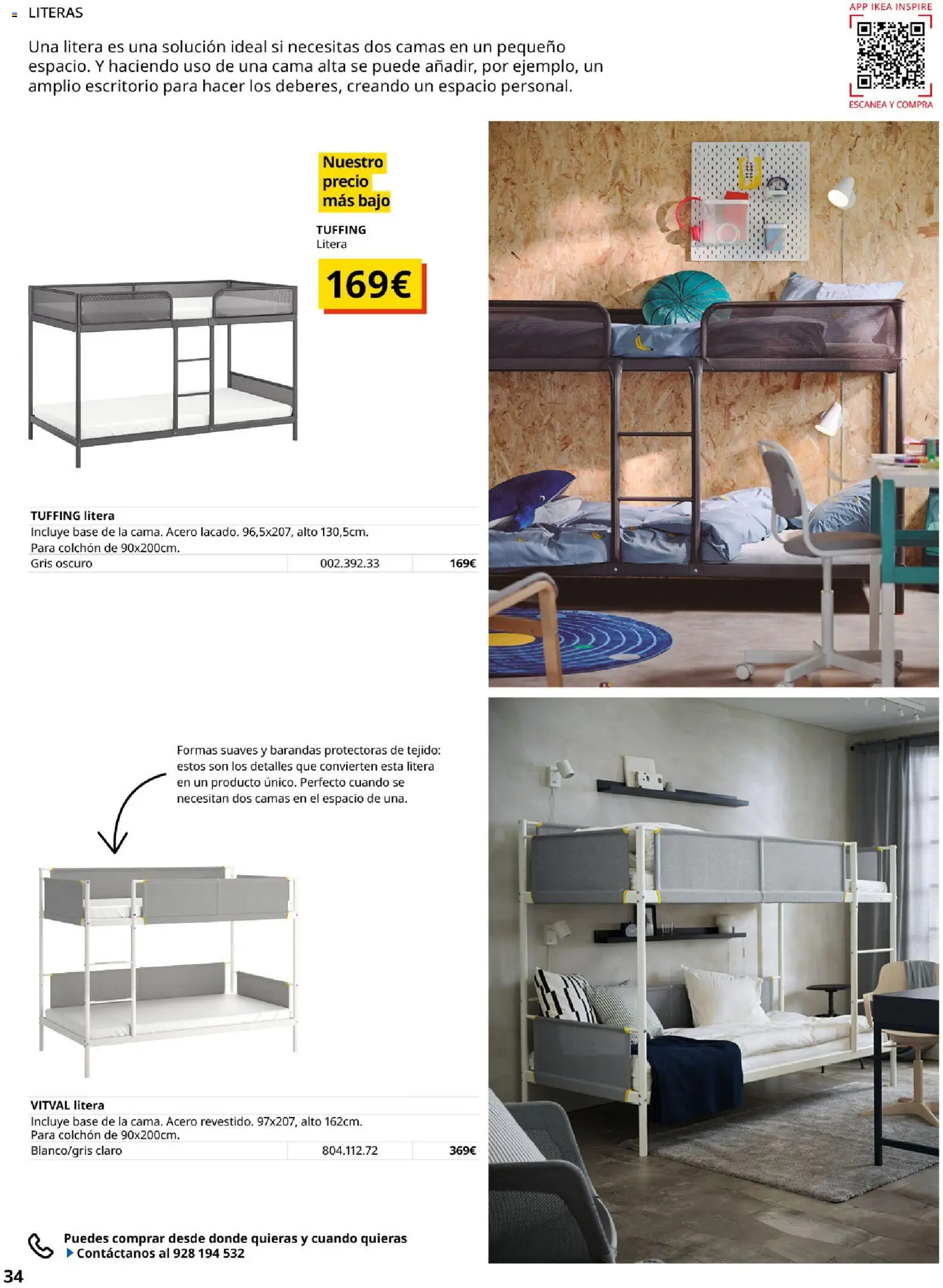 Catálogo IKEA Muebles para el dormitorio │ válido desde el 01.02.2026 | Página: 34 | Productos: Colchon, Cama
