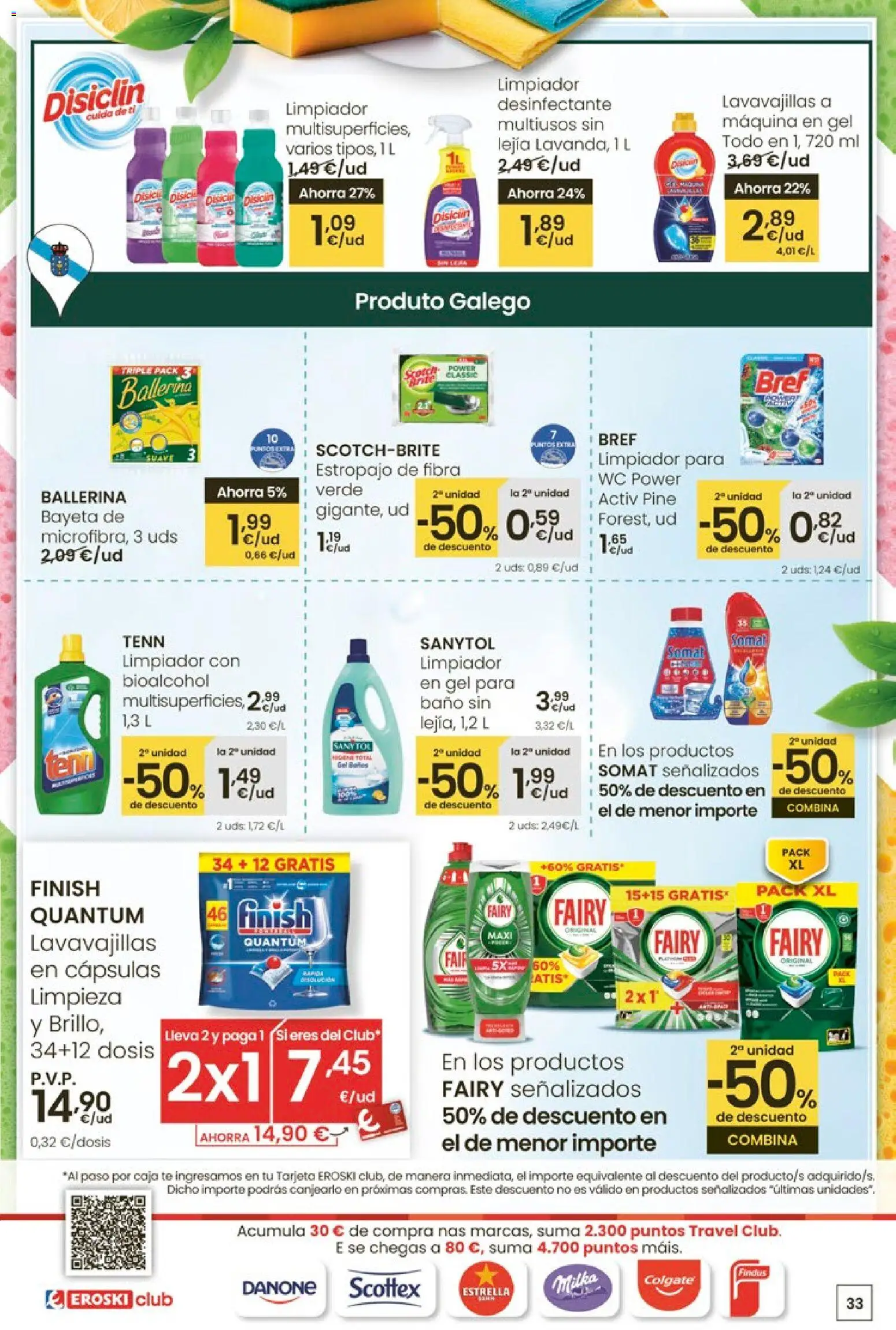 Eroski - Oferta │ válido desde el 12.03.2026 | Página: 33 | Productos: Té, Lavavajillas, Caja, Baño