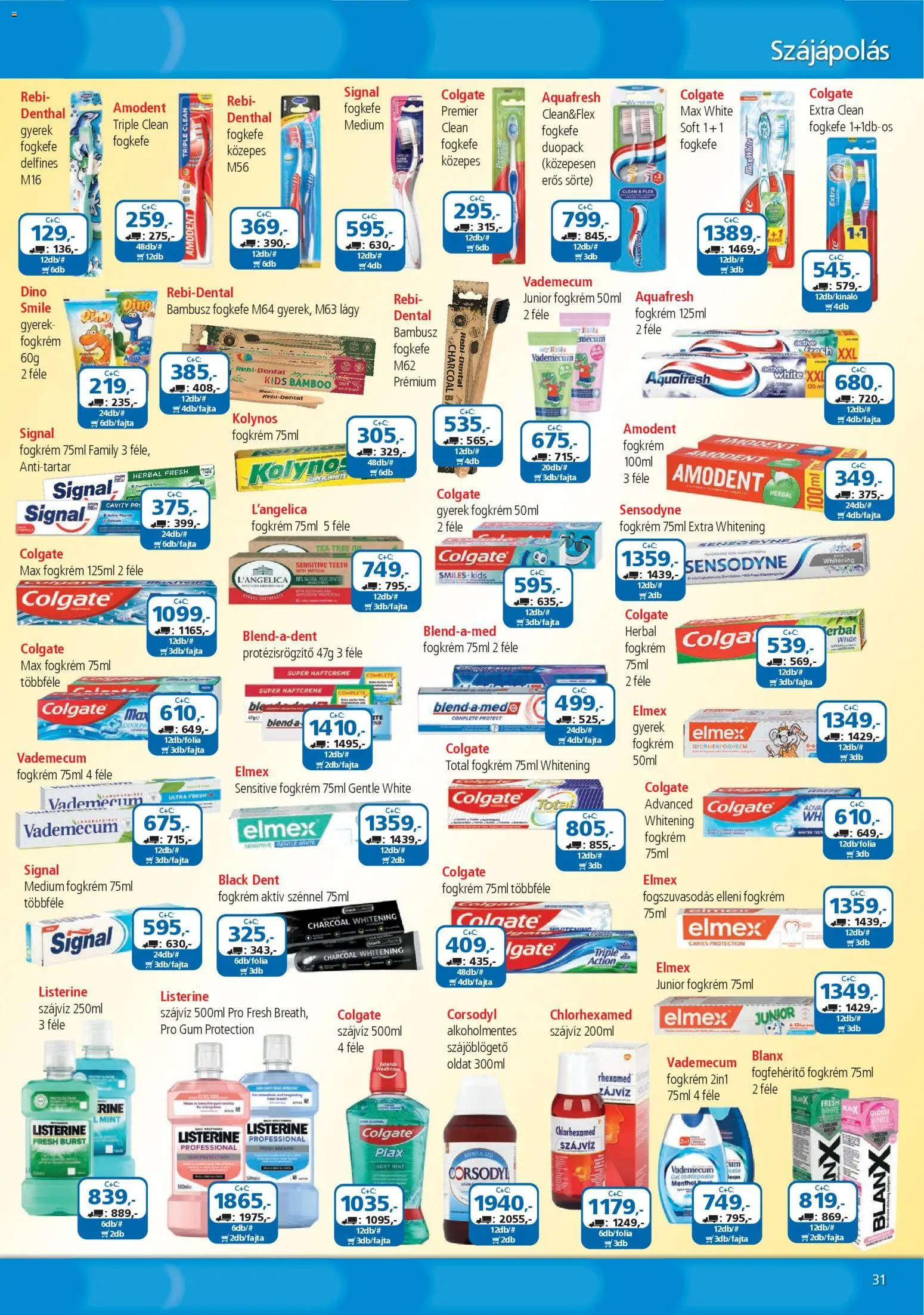ÁRKLUB akciós ujság - amely érvényes a következő dátumtól: 01.02.2026 | Oldal: 31 | Termékek: Tea, Fogkrém, Fogkefe, Szájvíz
