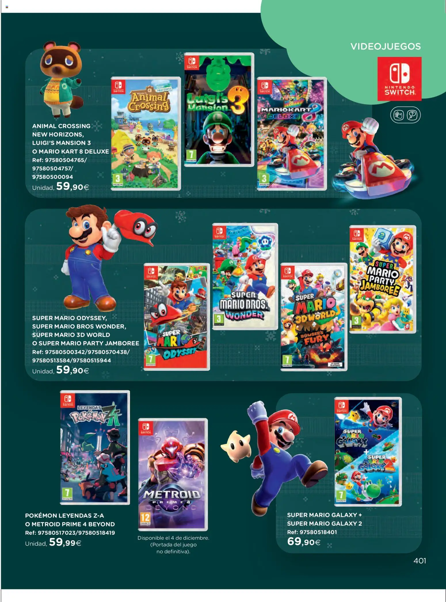 El Corte Inglés ofertas │ válido desde el 27.10.2025 | Página: 401 | Productos: Nintendo