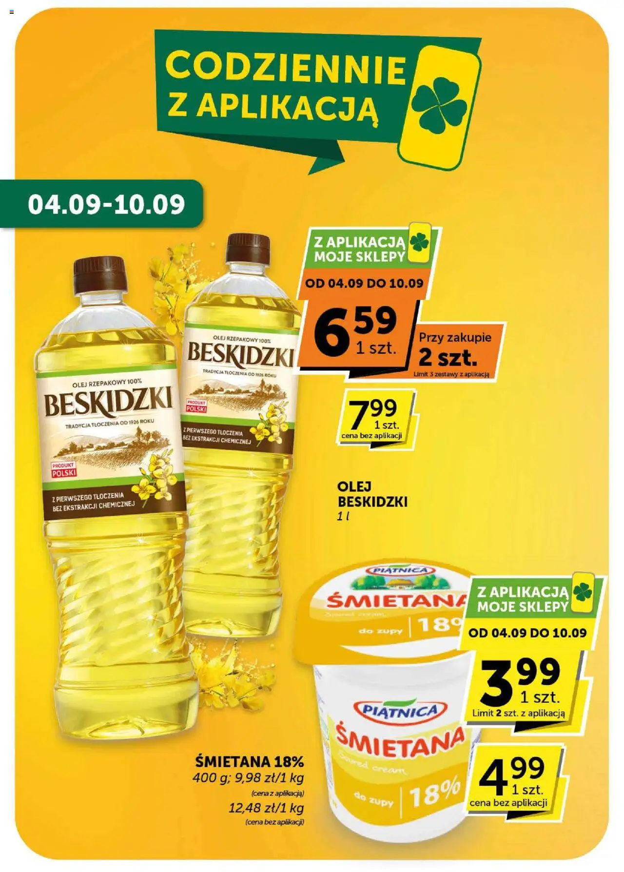 ABC Gazetka - Market od 04.09.2025 | Strona: 5 | Produkty: Olej rzepakowy, Olej, Śmietana