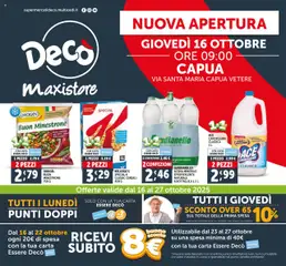 Anteprima del volantino Decò MaxiStore - Nuova apertura Capua catalogo valido a partire dal 16.10.2025