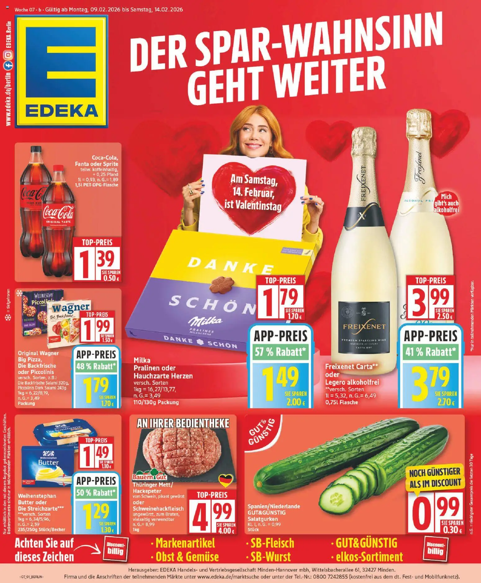 Edeka Prospekt 	 – gültig ab 09.02.2026 | Seite: 1