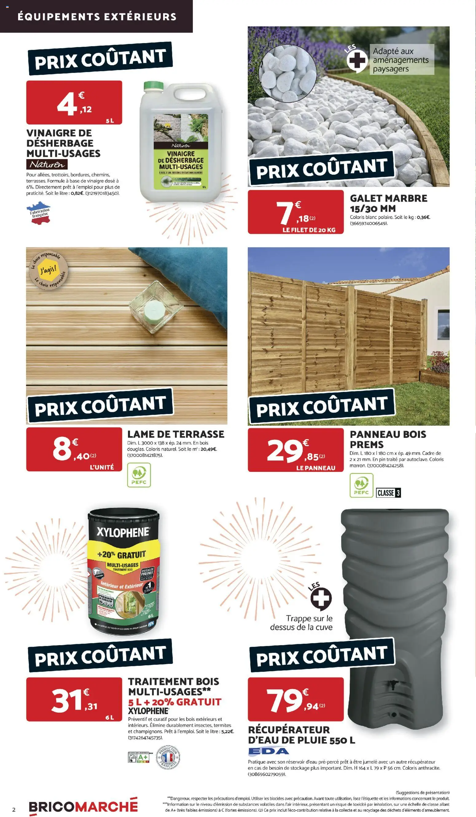 {H1} | Page: 2 | Produits: Base, Réservoir d'eau, Vinaigre, Cadre