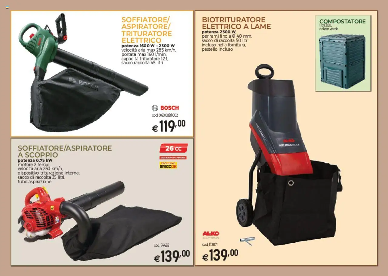 Volantino Brico OK del 03.03.2025 | Pagina: 16 | Prodotti: Tubo, Trituratore