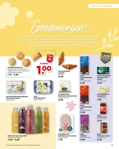 Van Beek Gekleurde/gekookte vrije uitloop eieren*, Doos 6 stuks - Voorbeeld van een folder van Plus, geldig van 22.03.2026 | Pagina: 5 | Producten: Melk, Thee, Appel, Broodjes