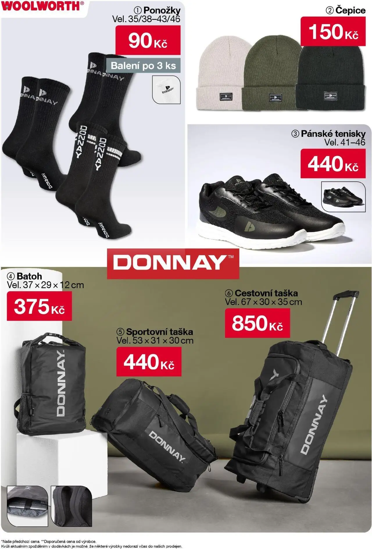 Woolworth leták od 03.10.2025 - akční nabídka | Strana: 32 | Produkty: Tenisky, Batoh, Čepice, Taška