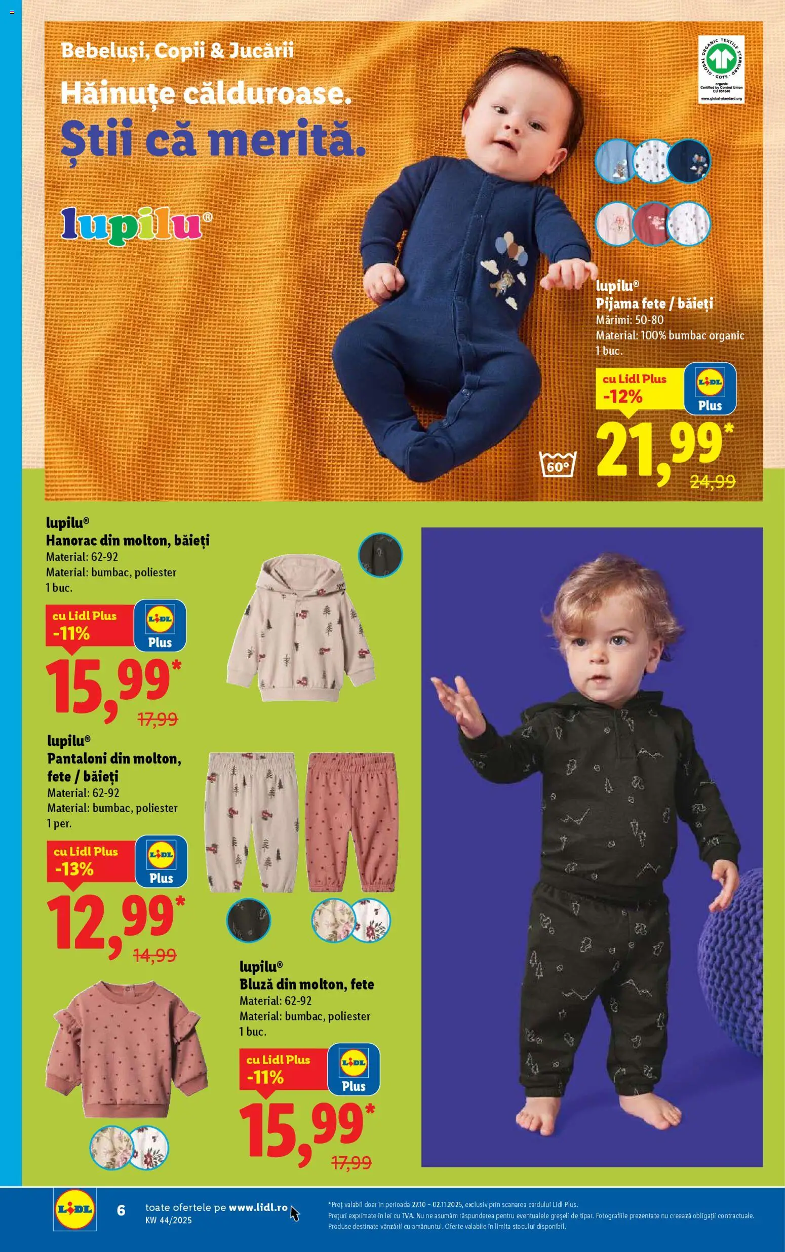 Noul catalog Lidl – valabil de la 27.10.2025 | Pagină: 6 | Produse: Bluză, Pantaloni, Keşe