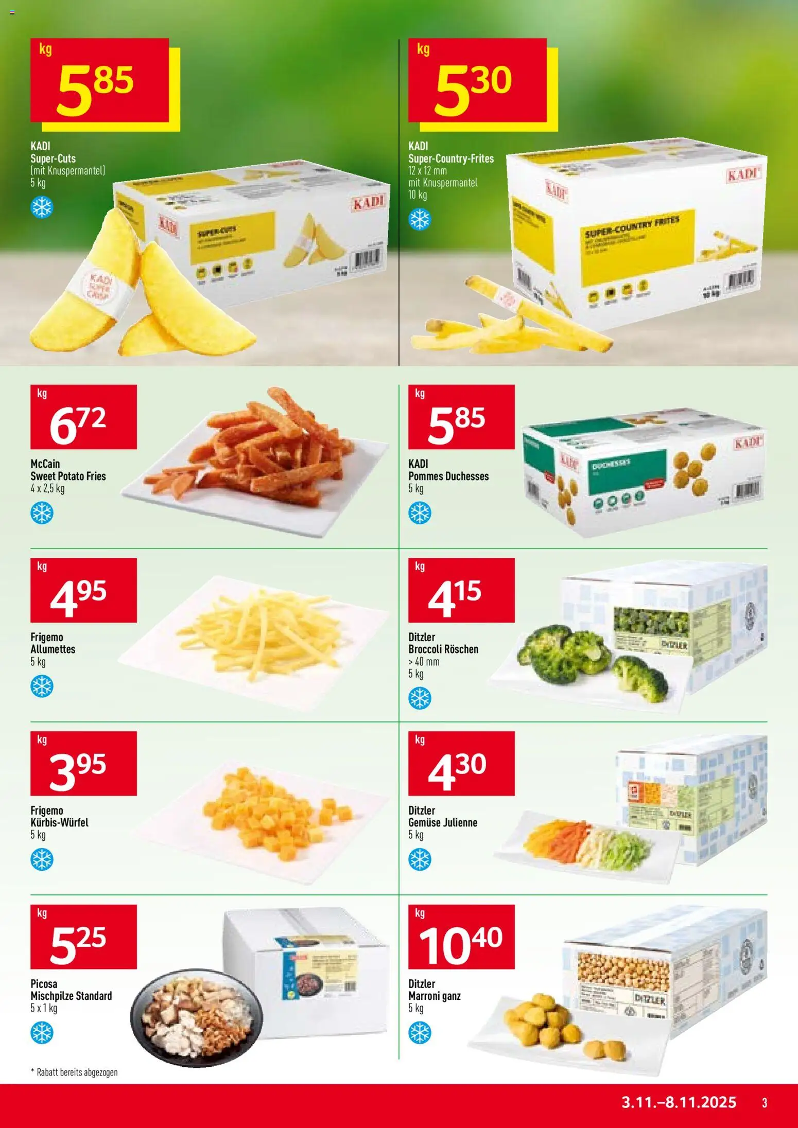 Prodega Aktionen – gültig ab 03.11.2025 | Seite: 3 | Produkte: Gemüse