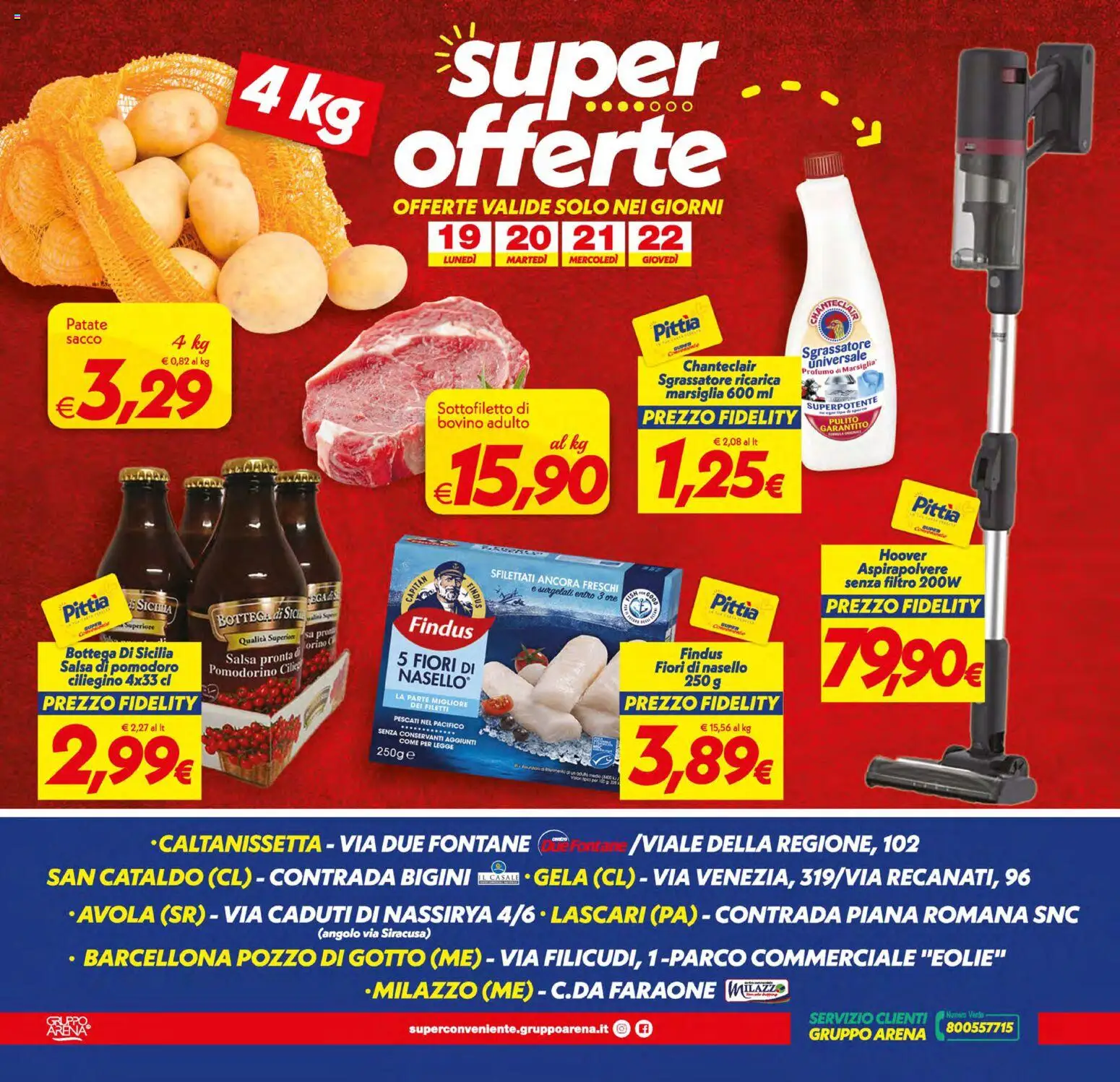 Volantino SuperConveniente del 13.01.2026 | Pagina: 28 | Prodotti: Bovino, Patate, Salsa, Nasello