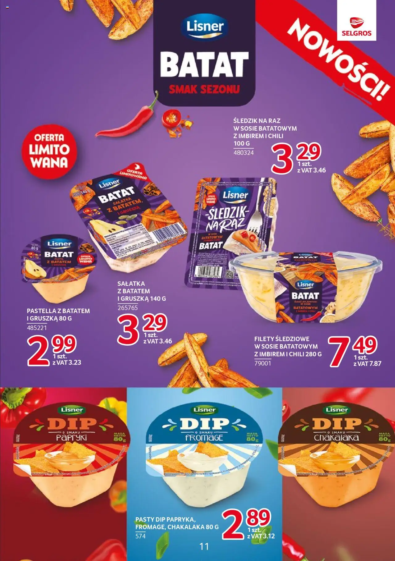 Selgros cash&carry Gazetka - Markowe produkty od 23.10.2025 | Strona: 11 | Produkty: Chili, Gruszka, Batat, Sałatka