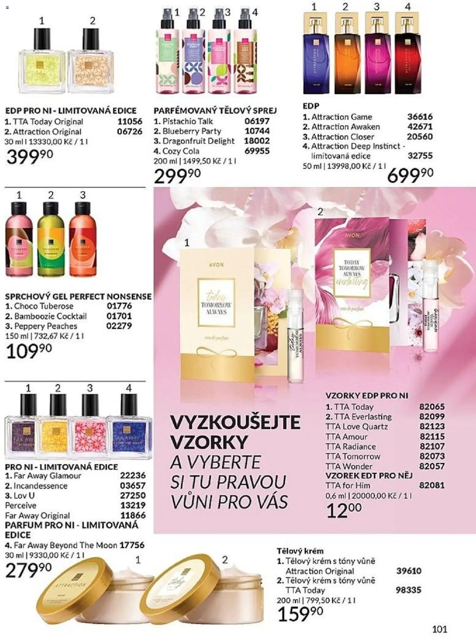 Avon Katalog 05/2026 od 01.05.2026 | Strana: 101 | Produkty: Tělový krém, Sprchový gel, Krém, Cola