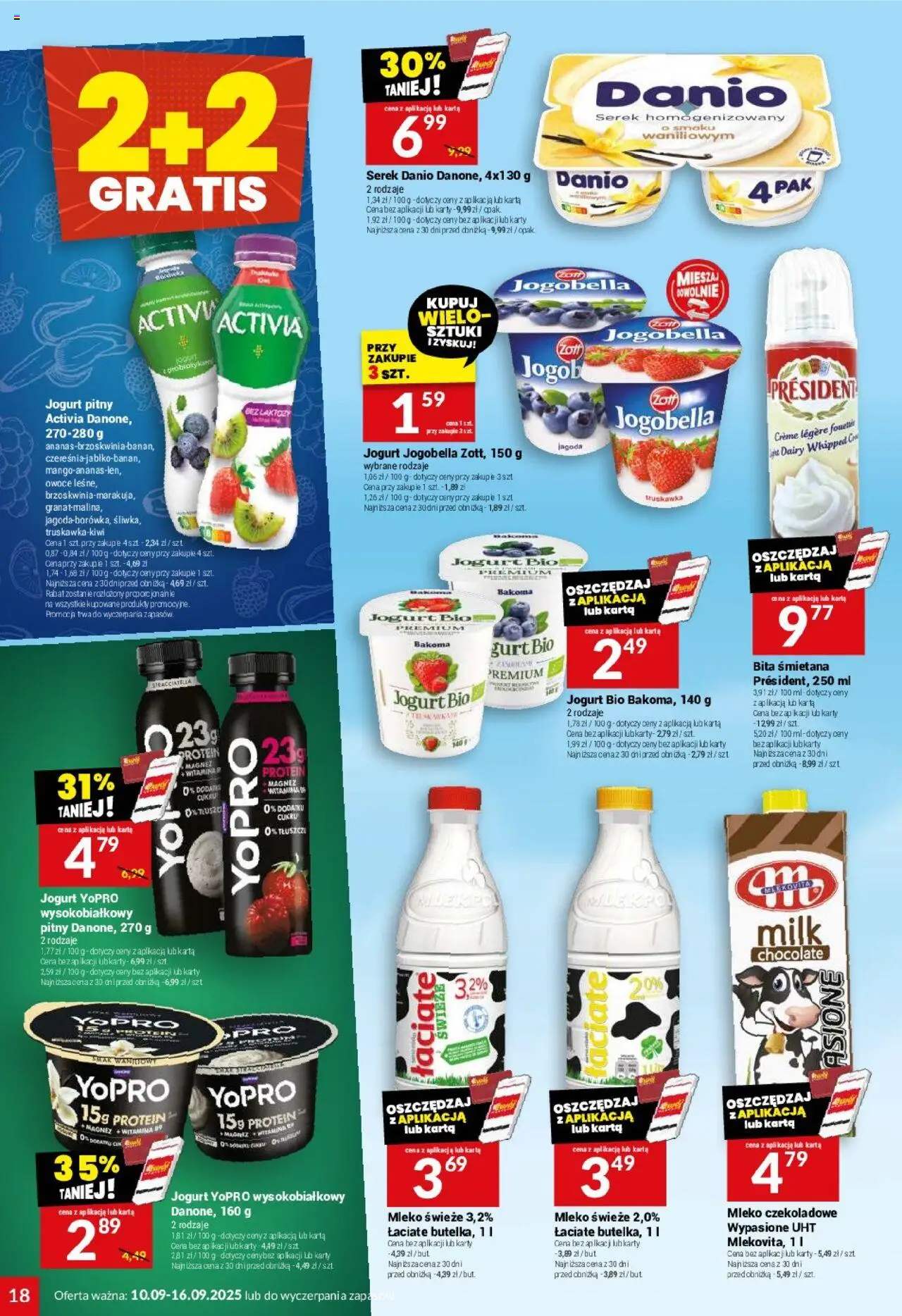 Twój Market Gazetka od 10.09.2025 | Strona: 18 | Produkty: Jogurt Bio, Serek, Jogurt, Śmietana