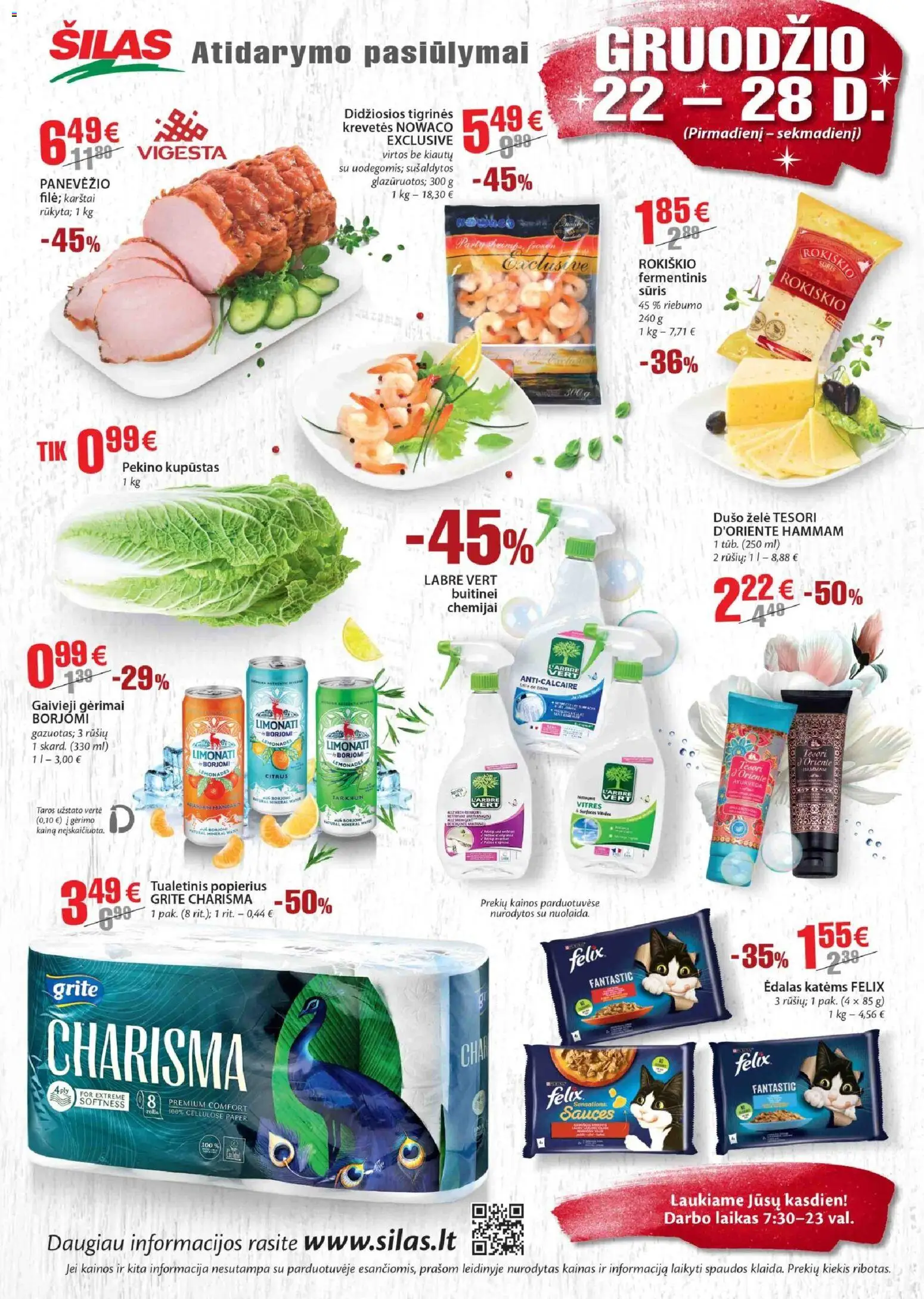 Šilas akcijos nuo 22.12.2025 | Puslapis: 2 | Prekių: Sūris, Dušo želė, Tualetinis popierius