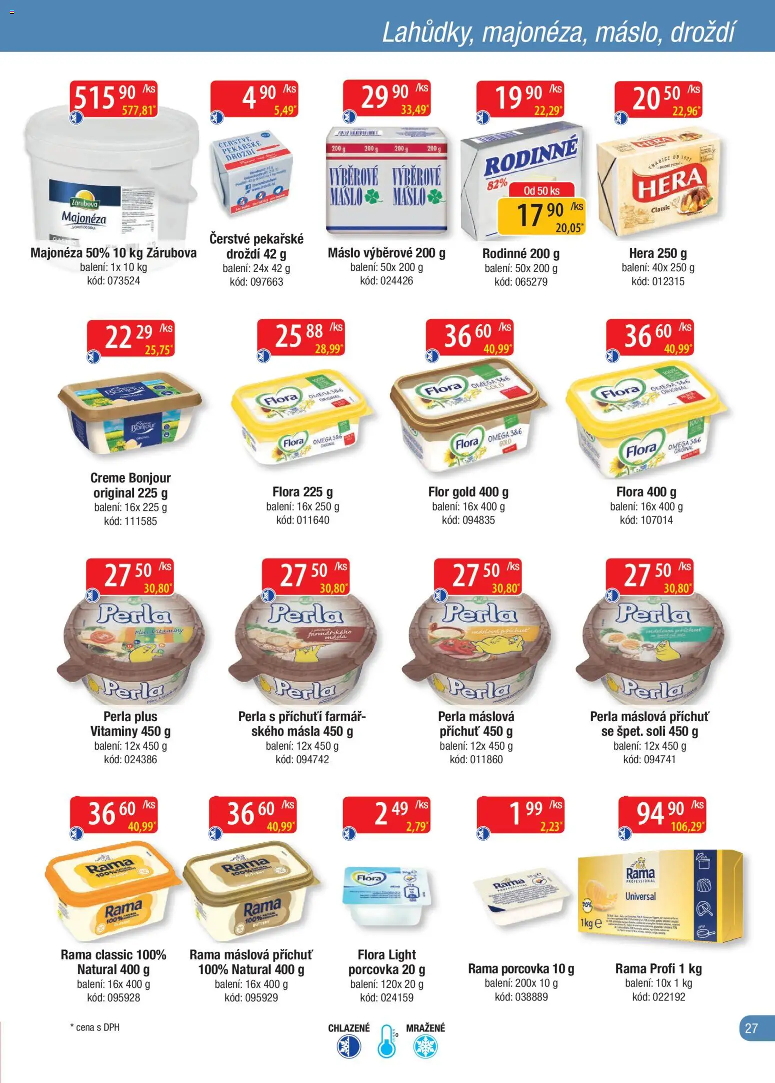 Astur & Qanto leták - Velkoobchod fresh 03/2026 od 01.03.2026 | Strana: 27 | Produkty: Flora Light, Omega, Flora, Droždí