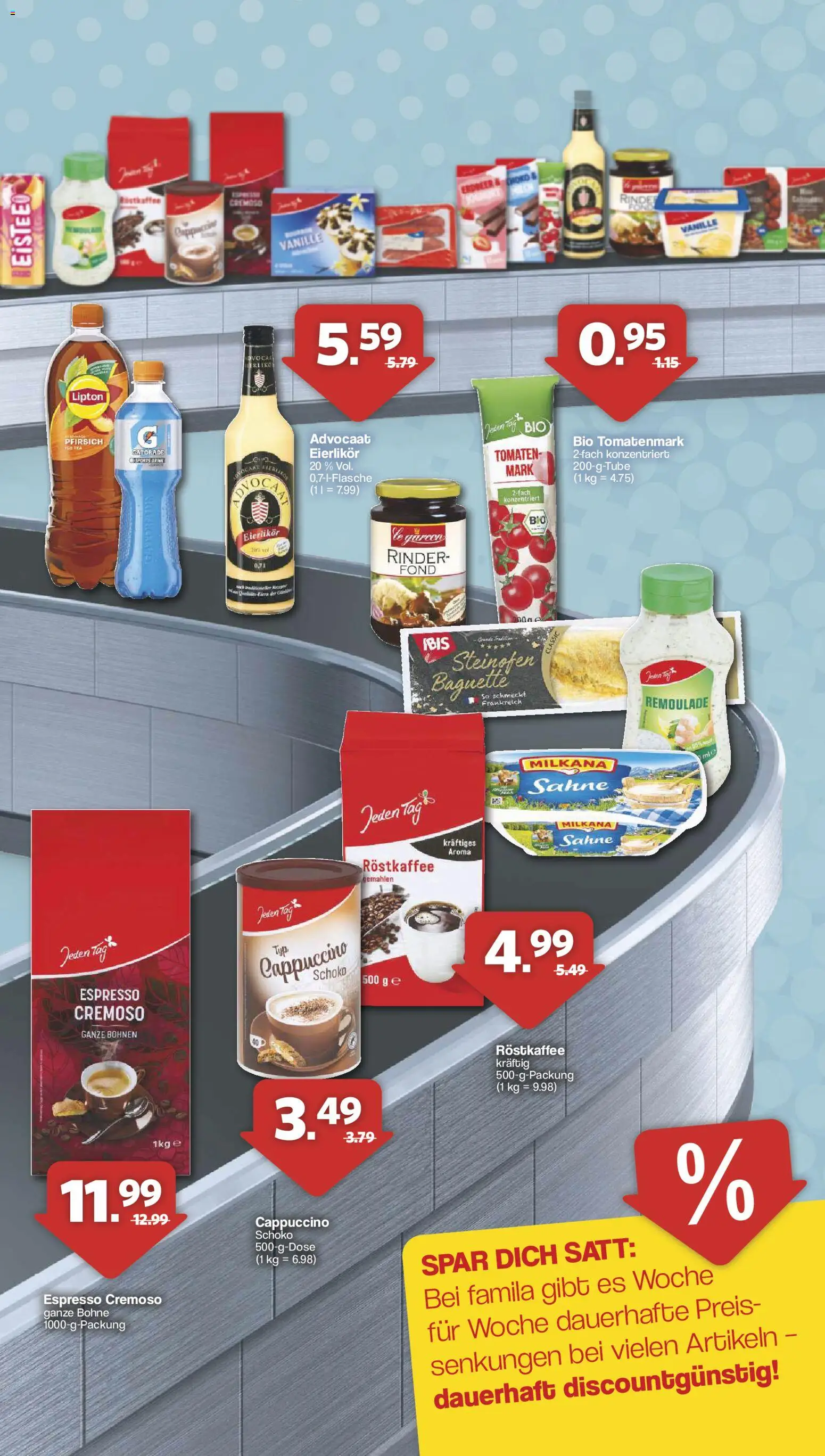 Famila Nordwest Prospekt 	 – gültig ab 07.04.2026 | Seite: 45 | Produkte: Milkana, Baguette, Tomaten, Pfirsich