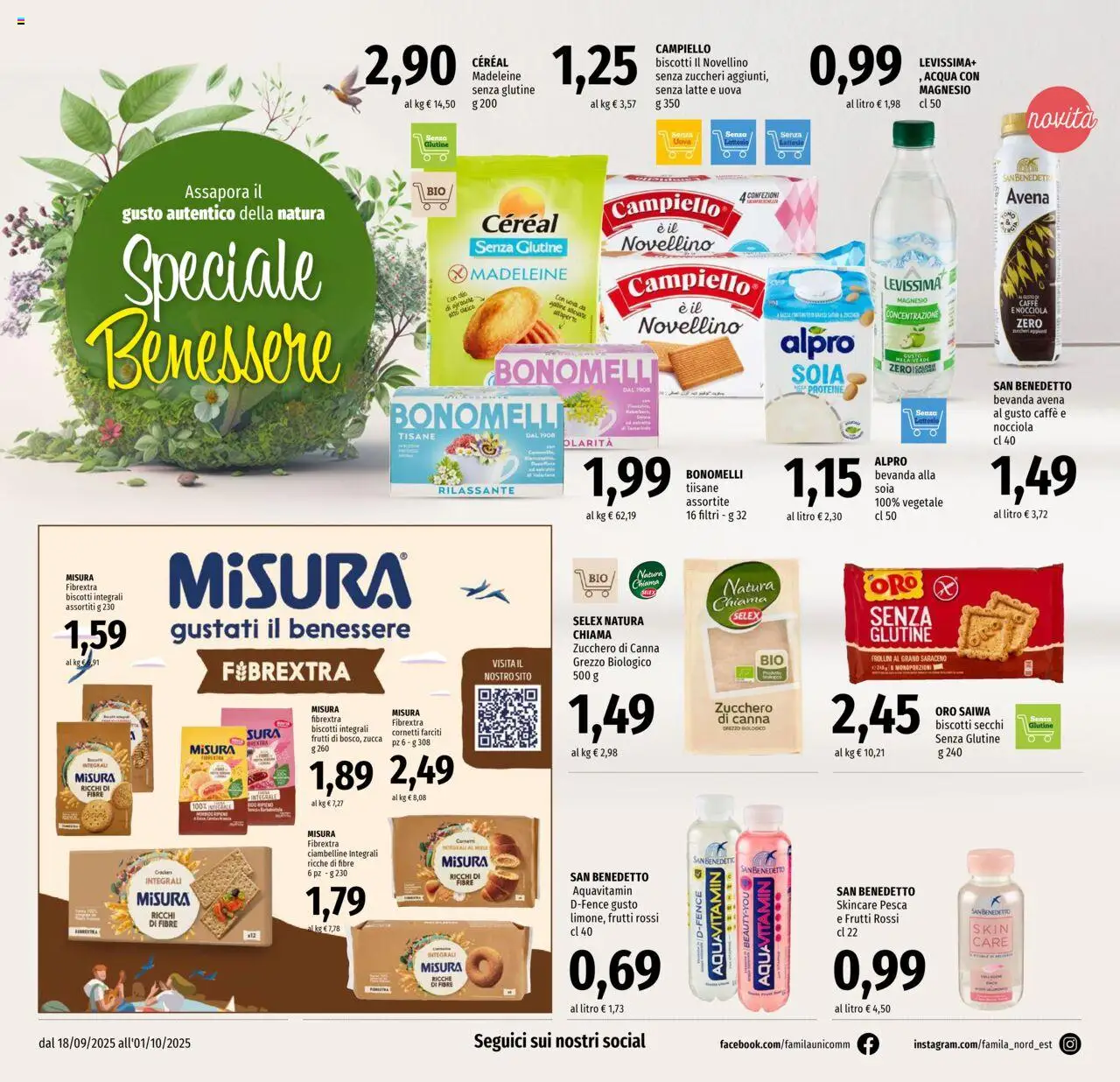 Volantino Famila del 18.09.2025 | Pagina: 16 | Prodotti: Uova, Biscotti, Zucchero, Olio