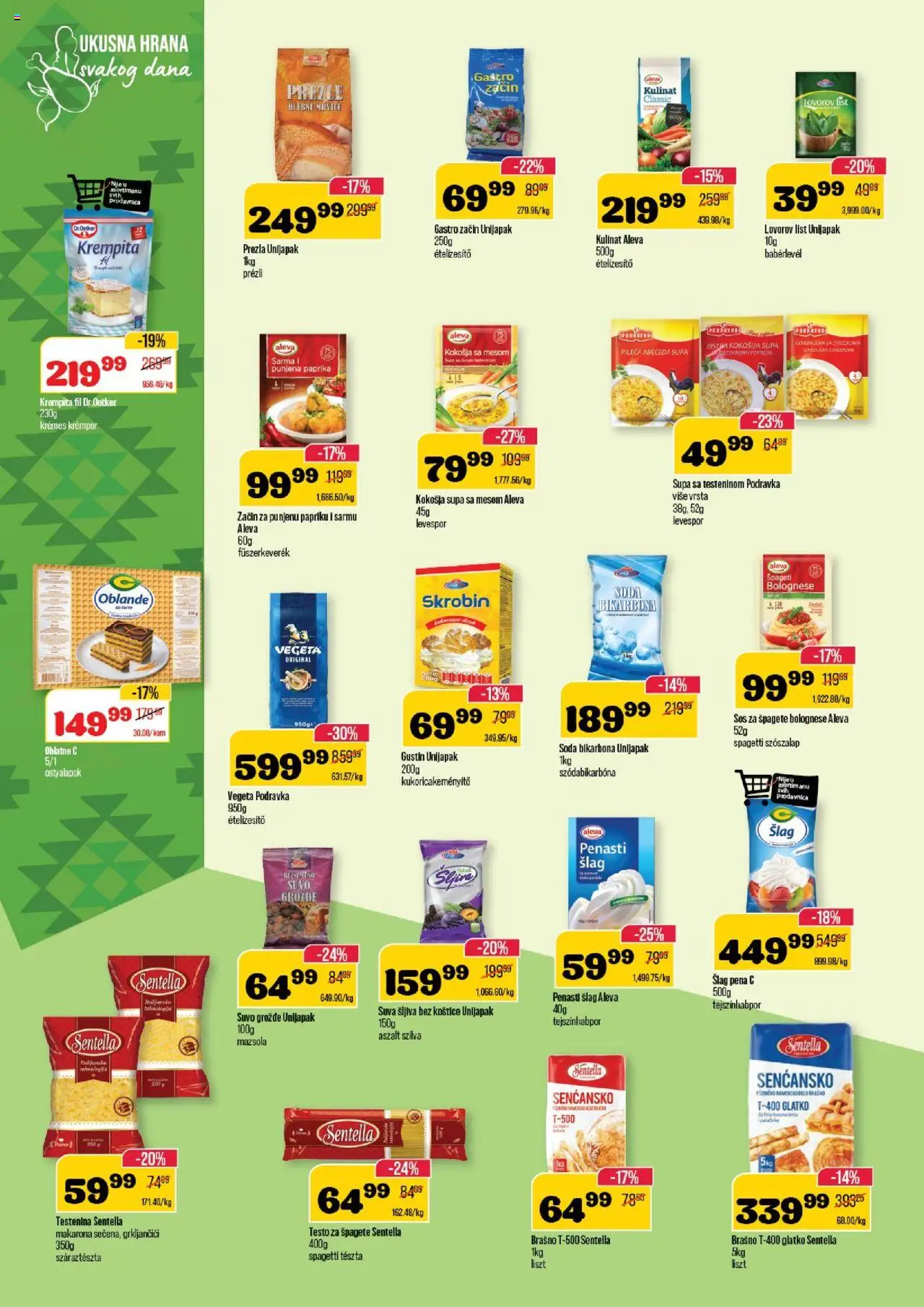 Senta Promet katalog - važi od 13.08.2025 | Strana: 8 | Proizvode: Dr. Oetker, Špageti, Sos, Šljiva