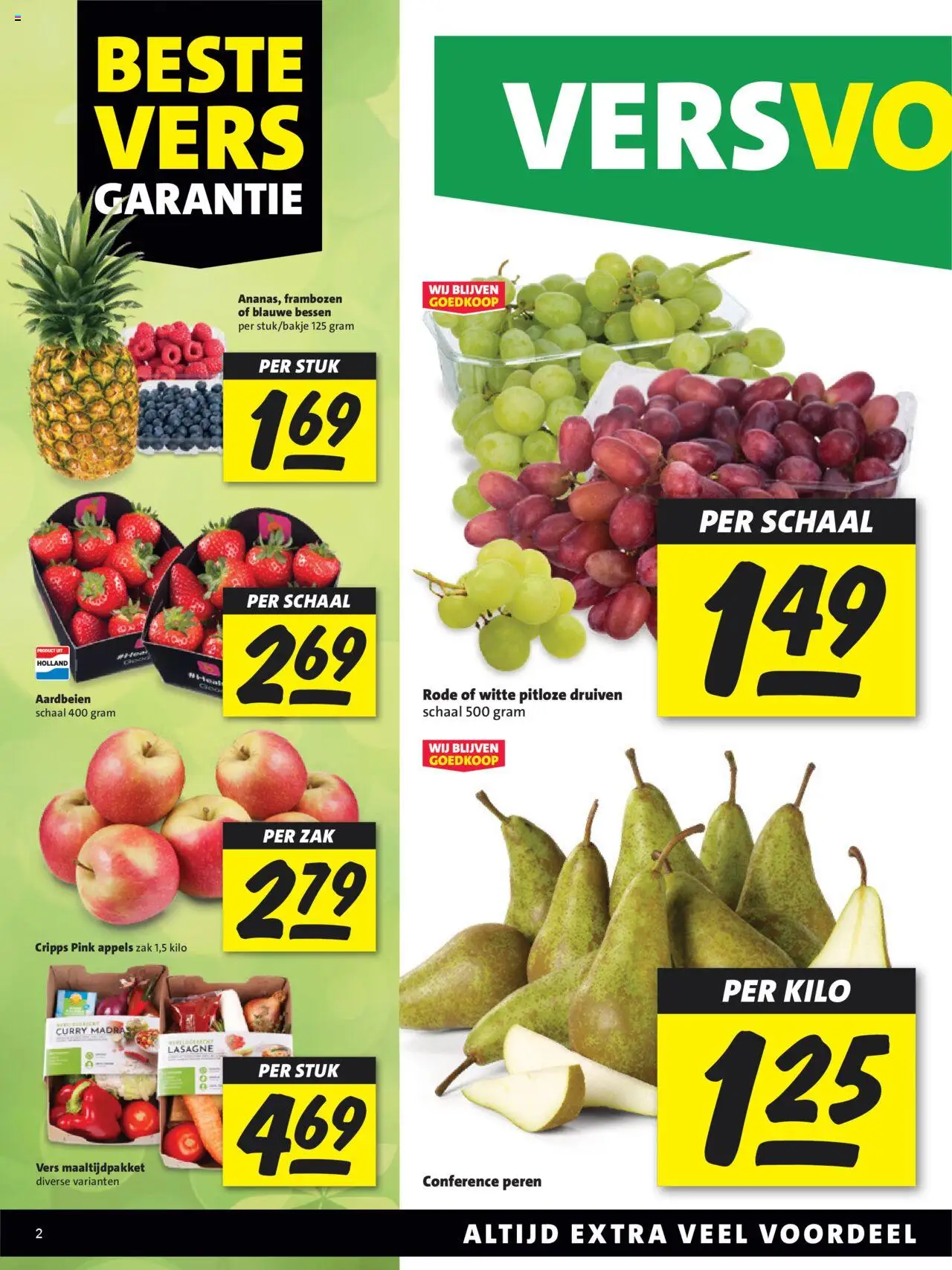  | Pagina: 2 | Producten: Appels, Aardbeien, Lasagne, Zak