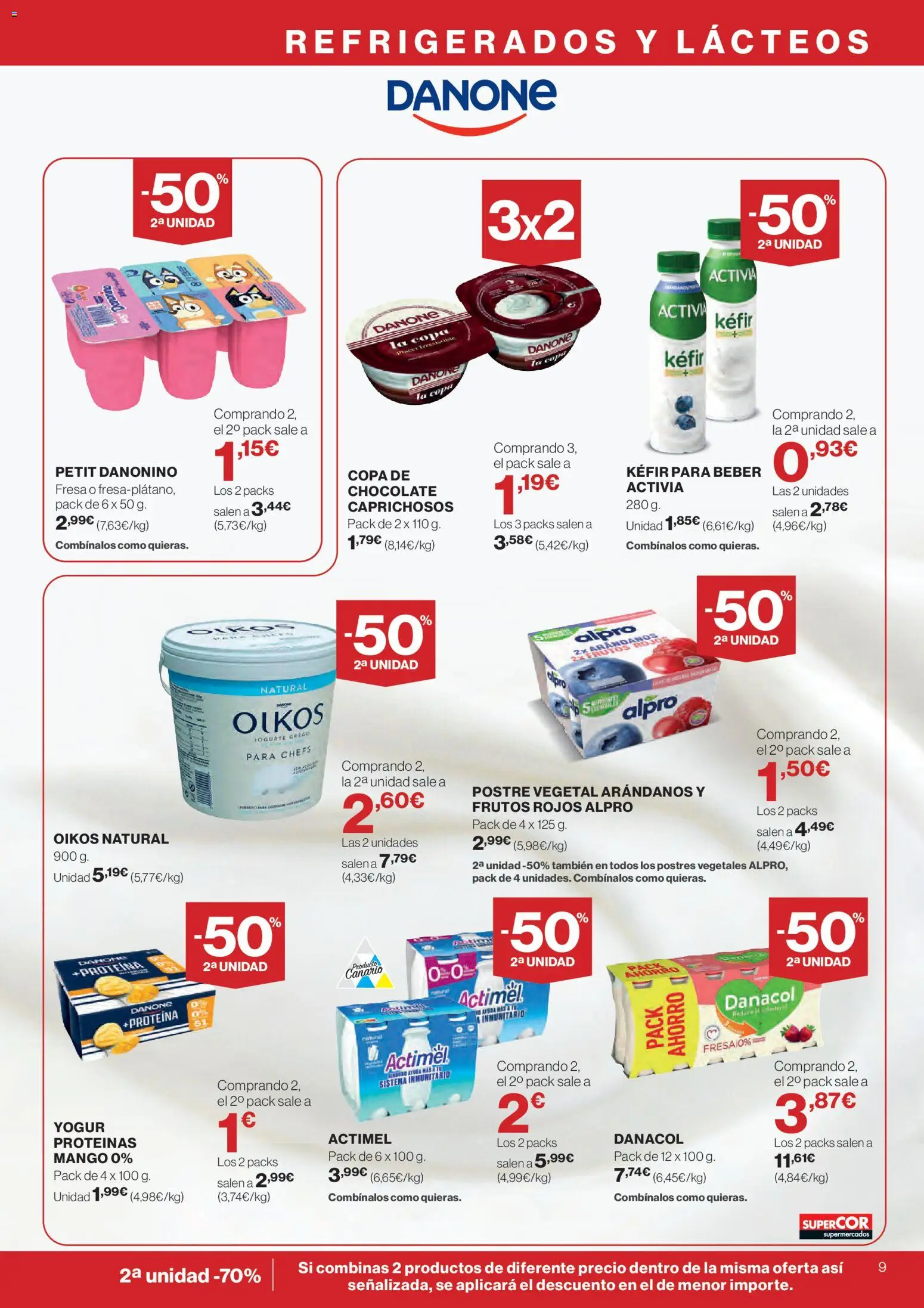 Supercor Canarias │ válido desde el 09.04.2026 | Página: 9 | Productos: Yogur, Chocolate, Μετροταινία, Ρούτερ