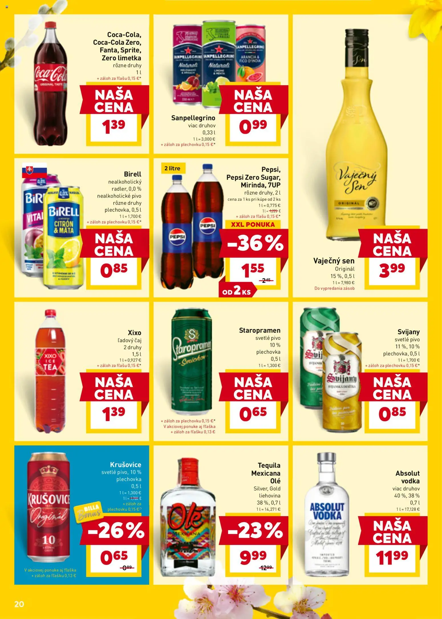 Nové Billa akcie – leták je platný od 11.03.2026 | Strana: 22 | Produkty: Čaj, Vodka, Pepsi, Nealkoholické pivo