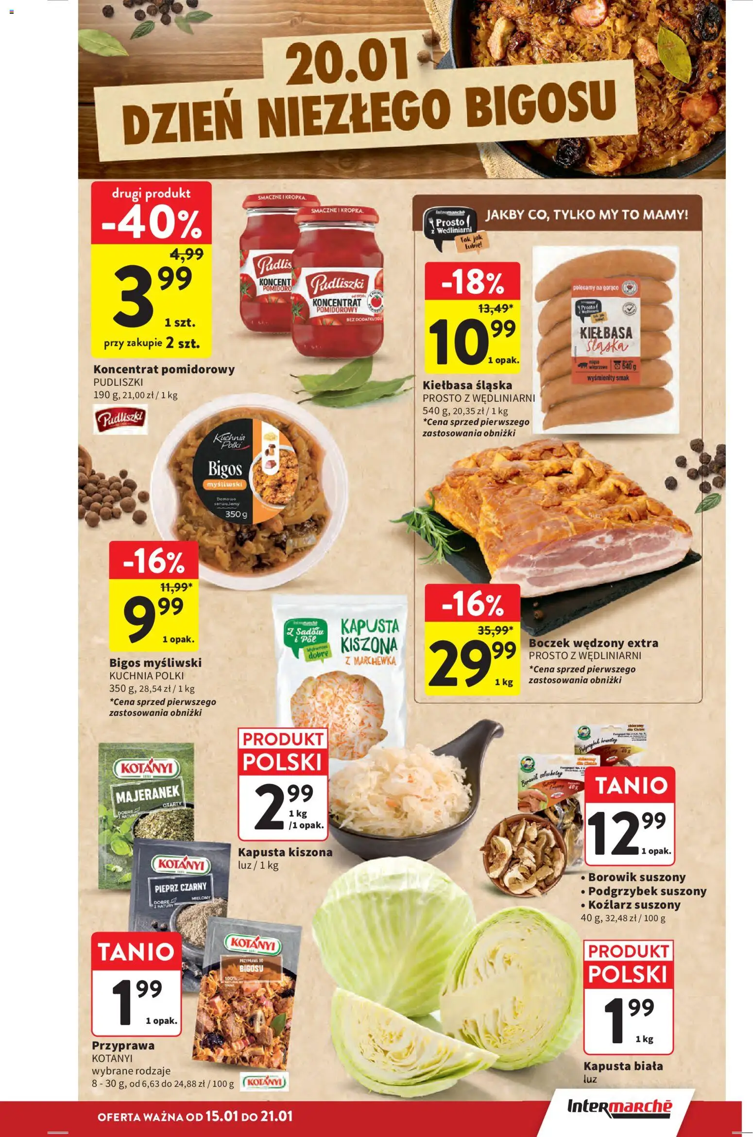 Intermarche Gazetka od 15.01.2026 | Strona: 29 | Produkty: Majeranek, Boczek wędzony, Marchewka, Pieprz