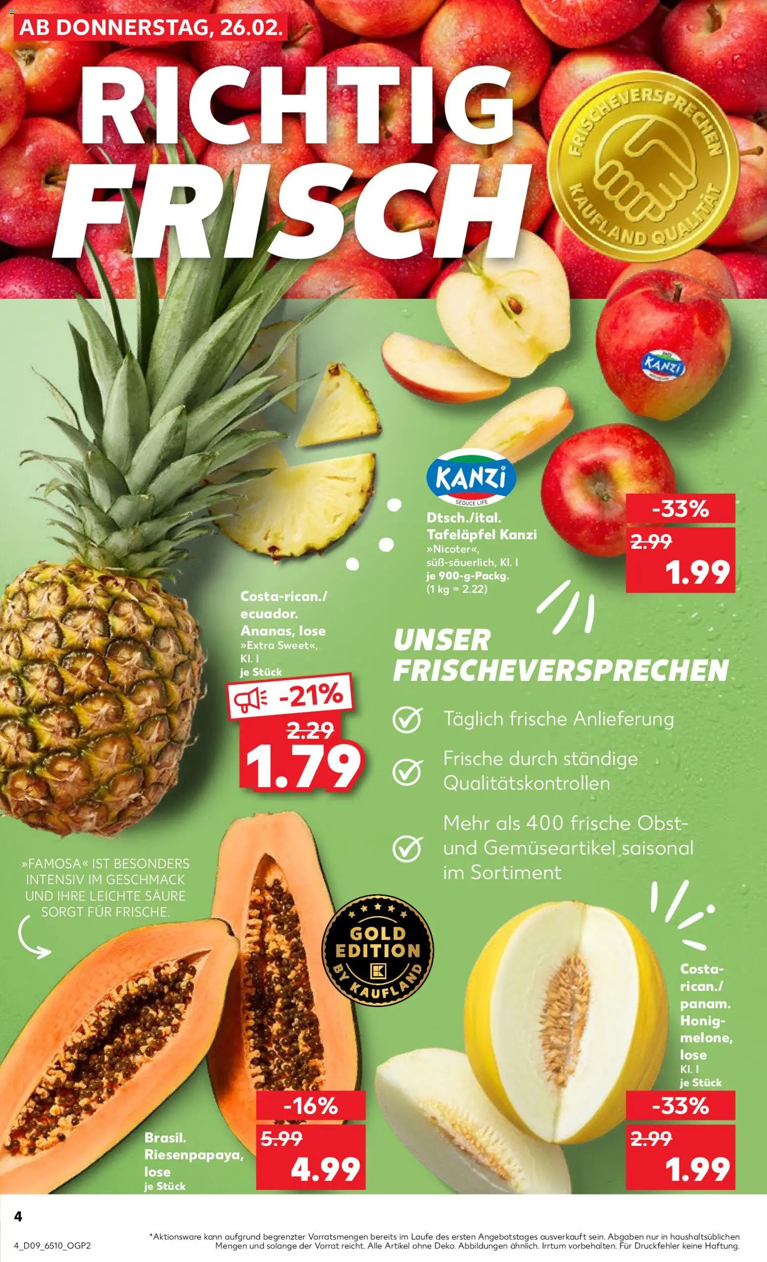 Kaufland prospekt Bremen	 – gültig ab 26.02.2026 | Seite: 4 | Produkte: Apple, Obst