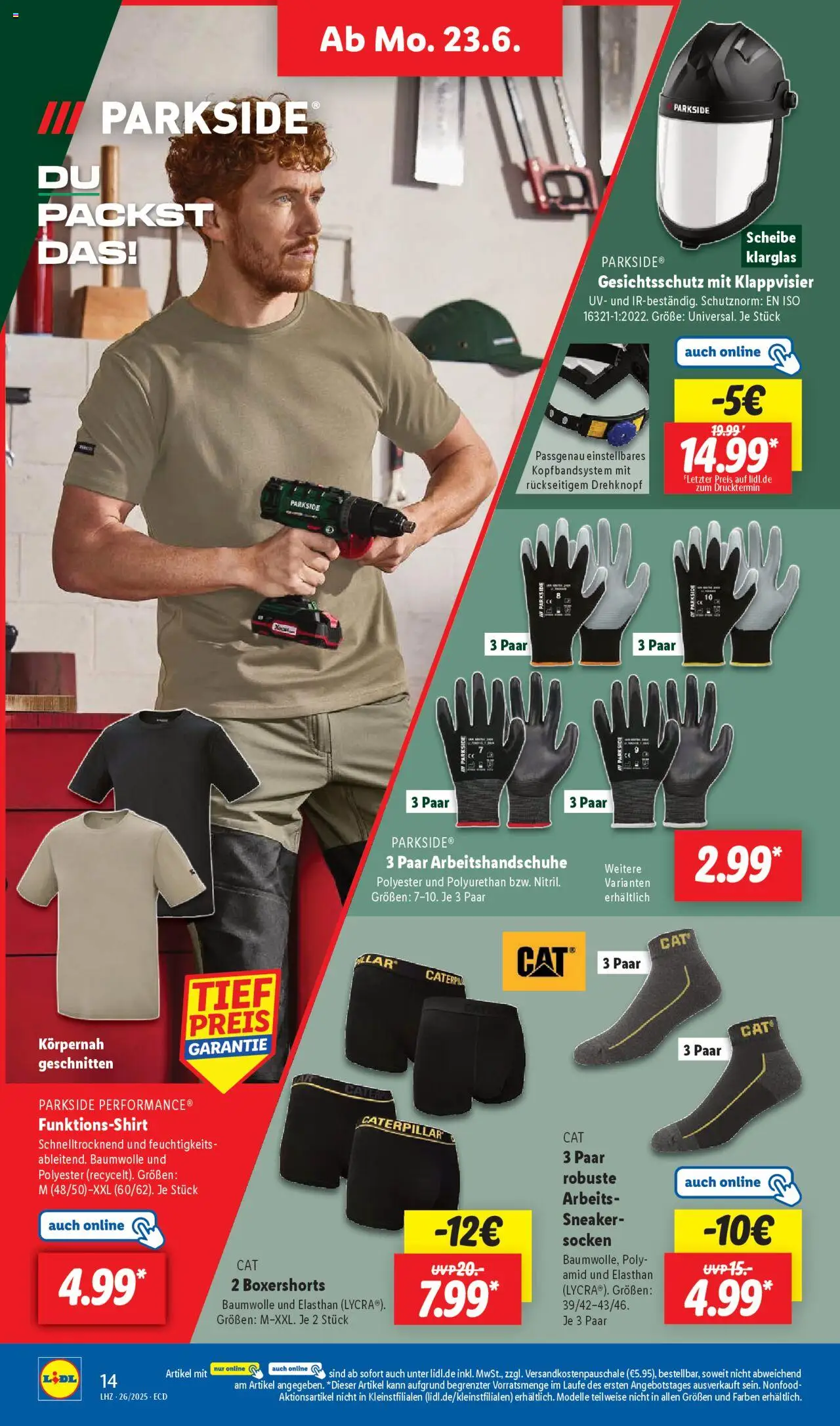 Lidl Prospekt 	 - gültig ab dem 23.06.2025 | Seite: 22 | Produkte: T-Shirt, Socken
