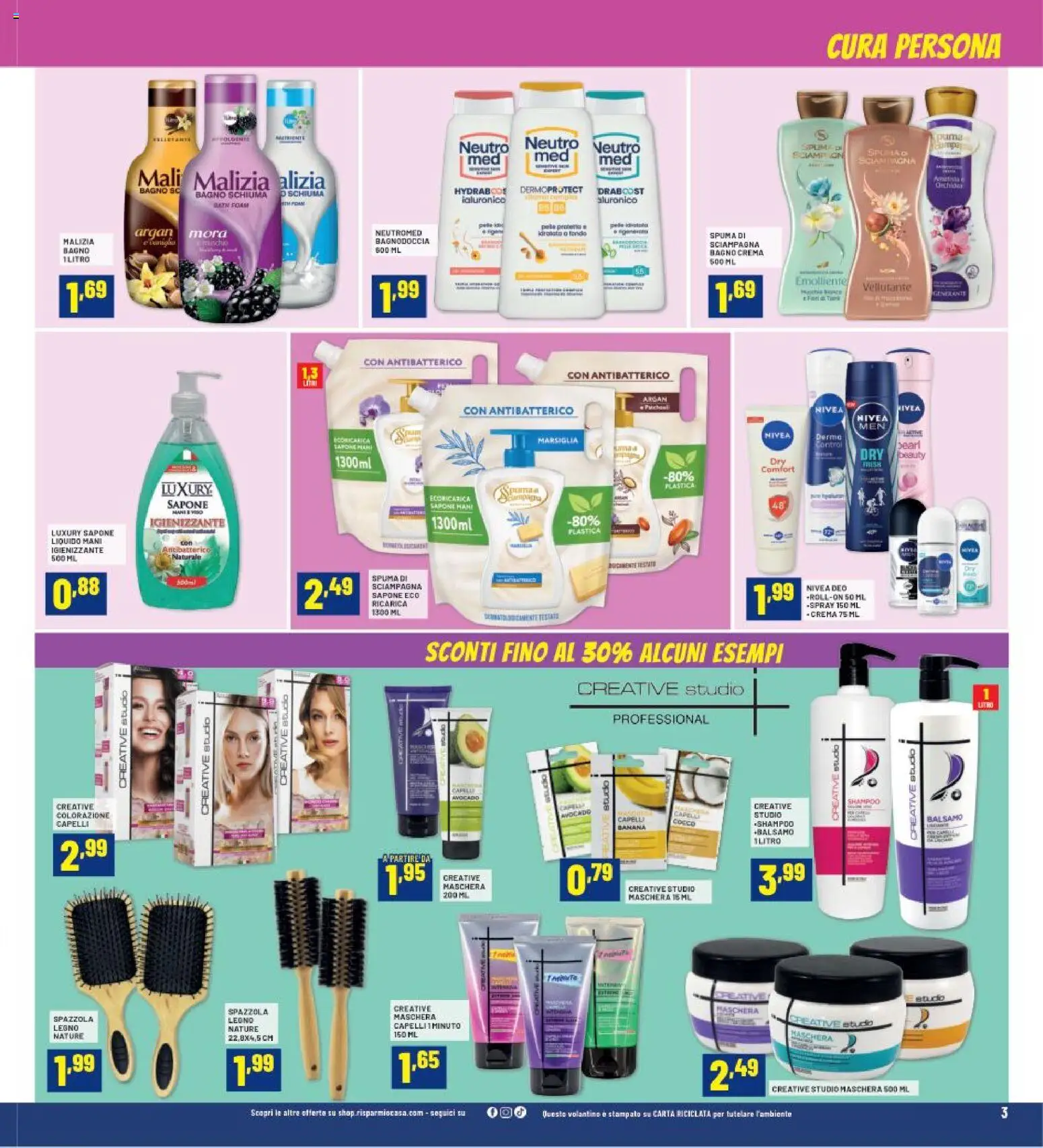 Volantino RisparmioCasa del 23.10.2025 | Pagina: 3 | Prodotti: Crema, Maschera, Sapone, Avocado