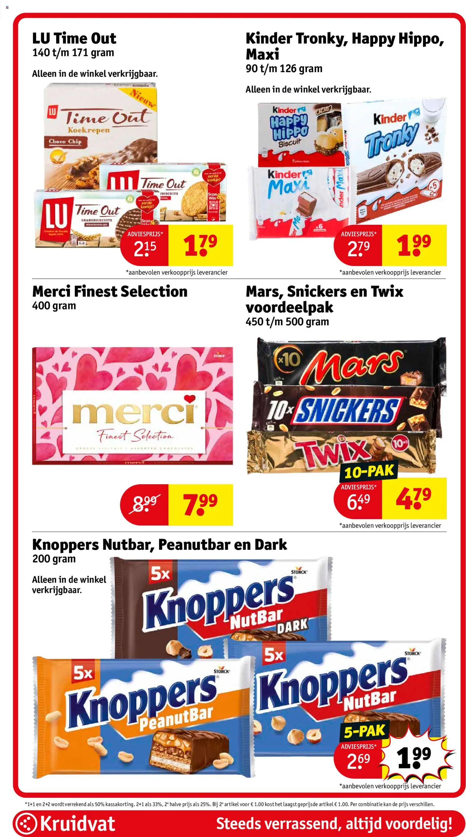 {H1} | Pagina: 74 | Producten: Fagyasztott gyümölcs, Kinder, Mars, Snickers